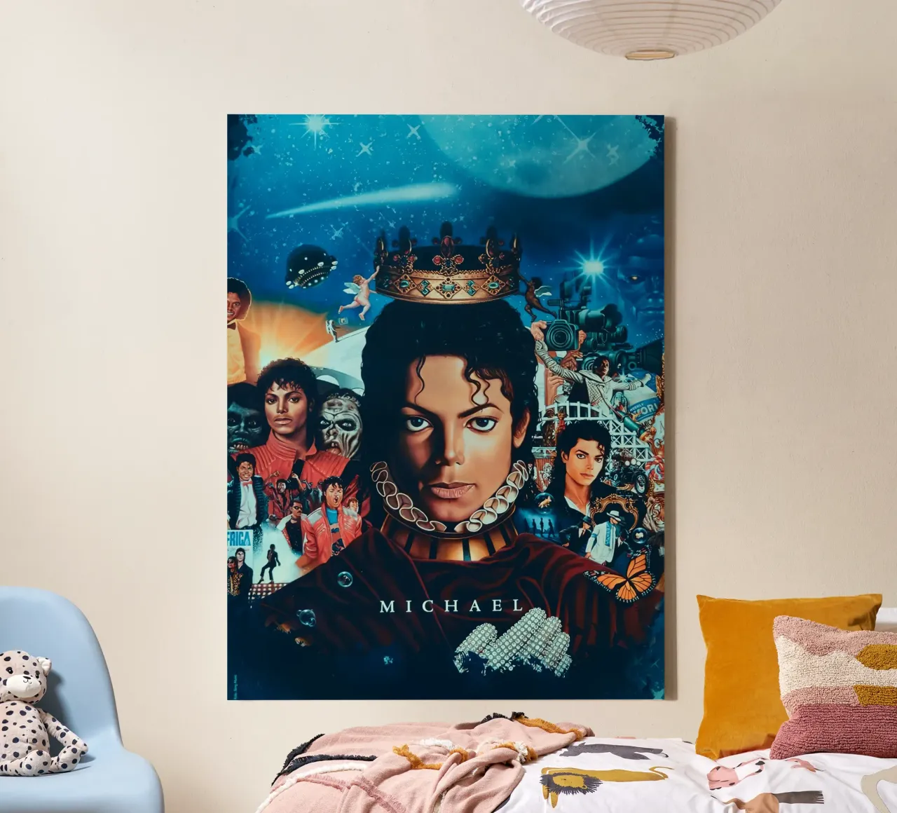 Michael Jackson tela con Cornice a cassetta da Musadad Shop