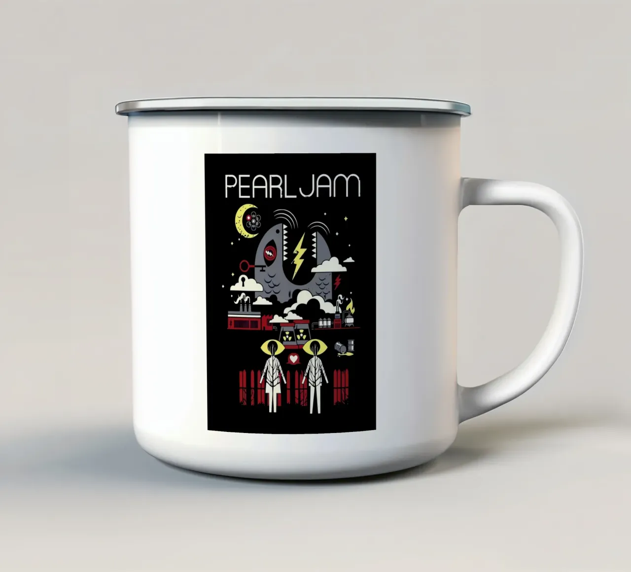 Pearl Jam tazza in smalto da Musadad Shop