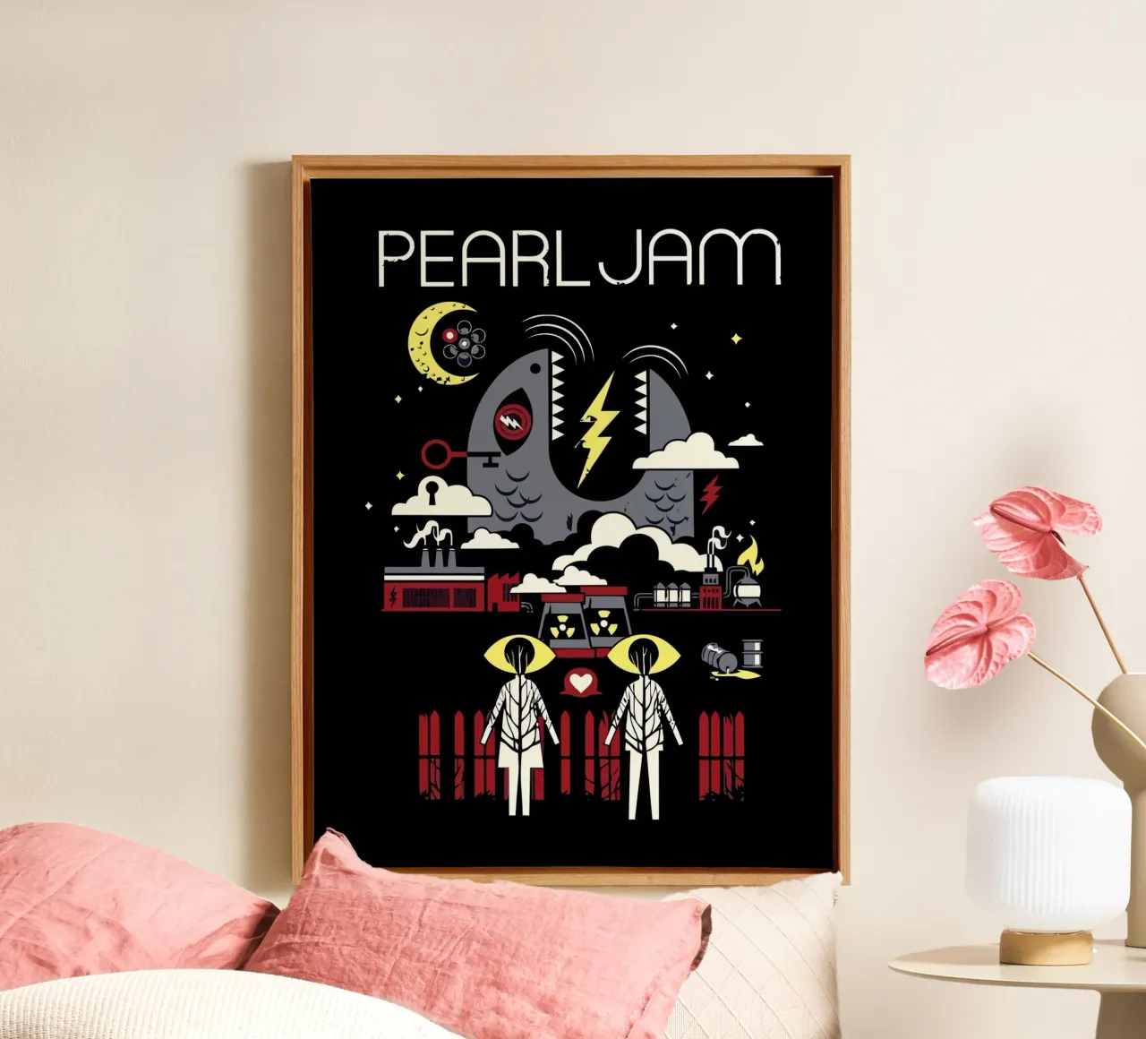 Pearl Jam tela con Cornice a cassetta da Musadad Shop