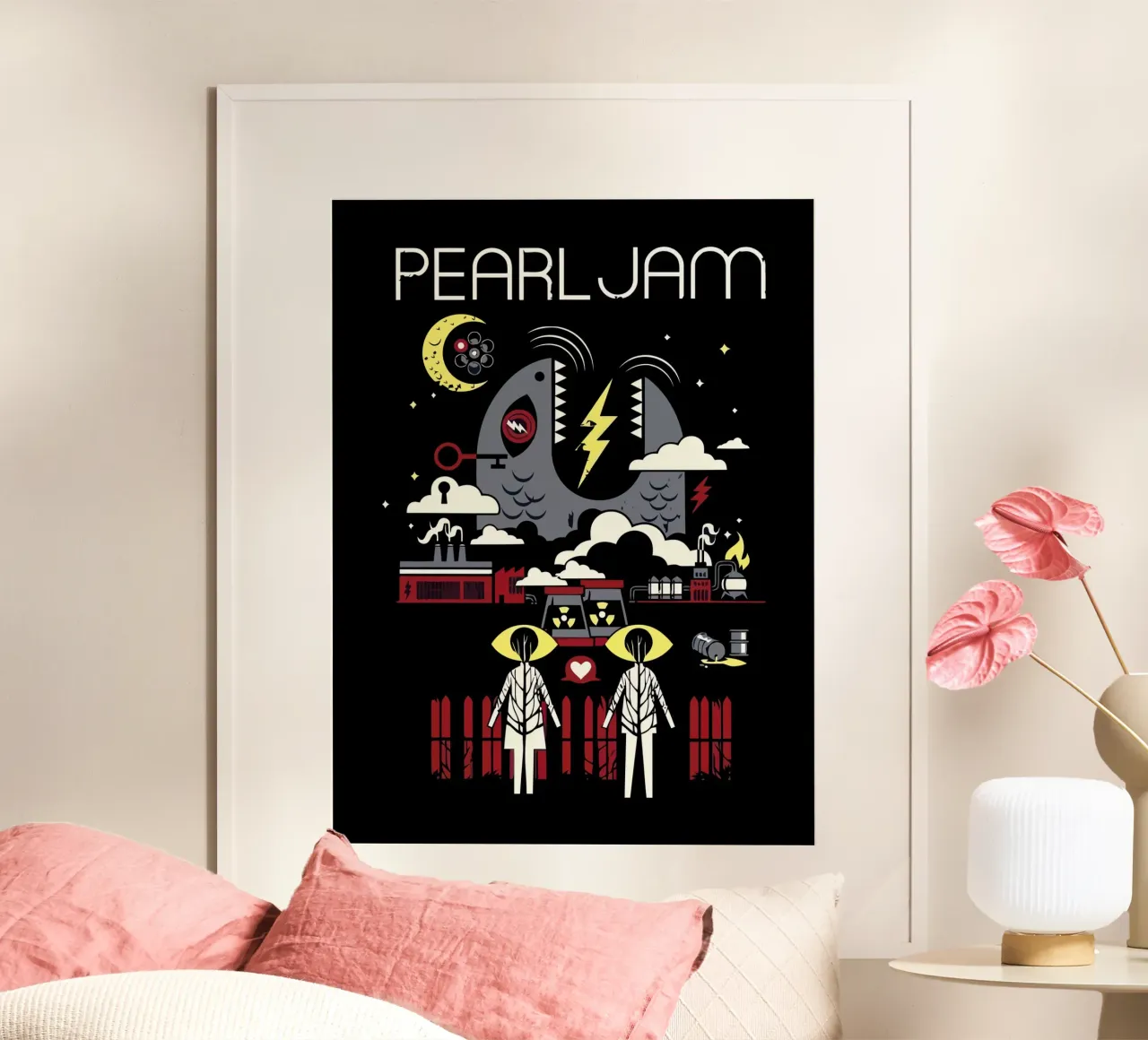 Pearl Jam poster con telaio in plastica da Musadad Shop