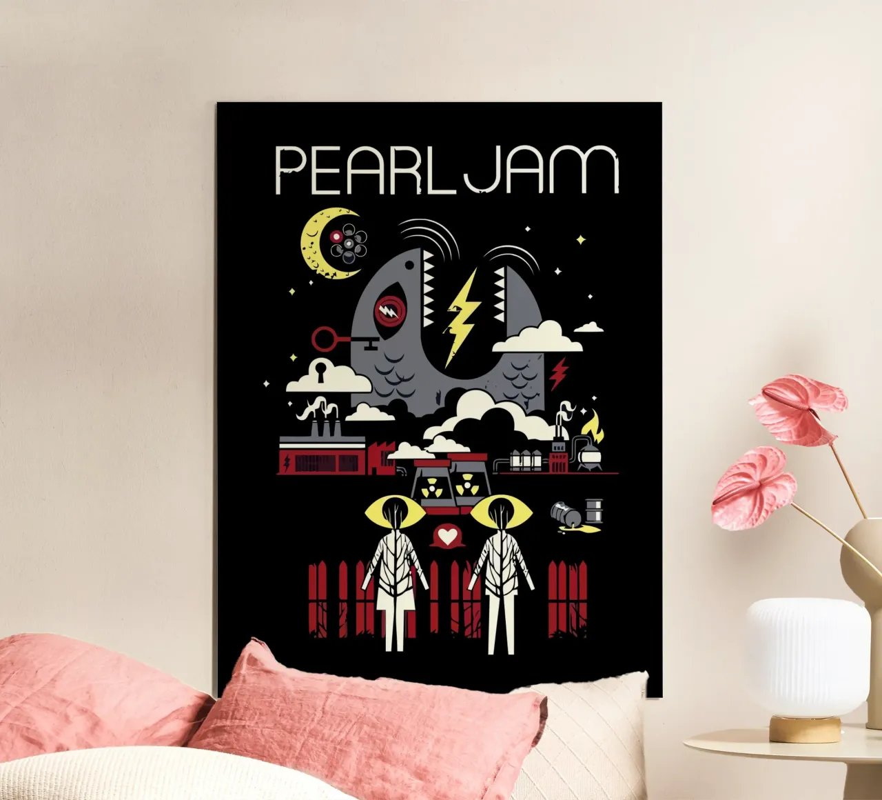 Pearl Jam poster con telaio in plastica da Musadad Shop