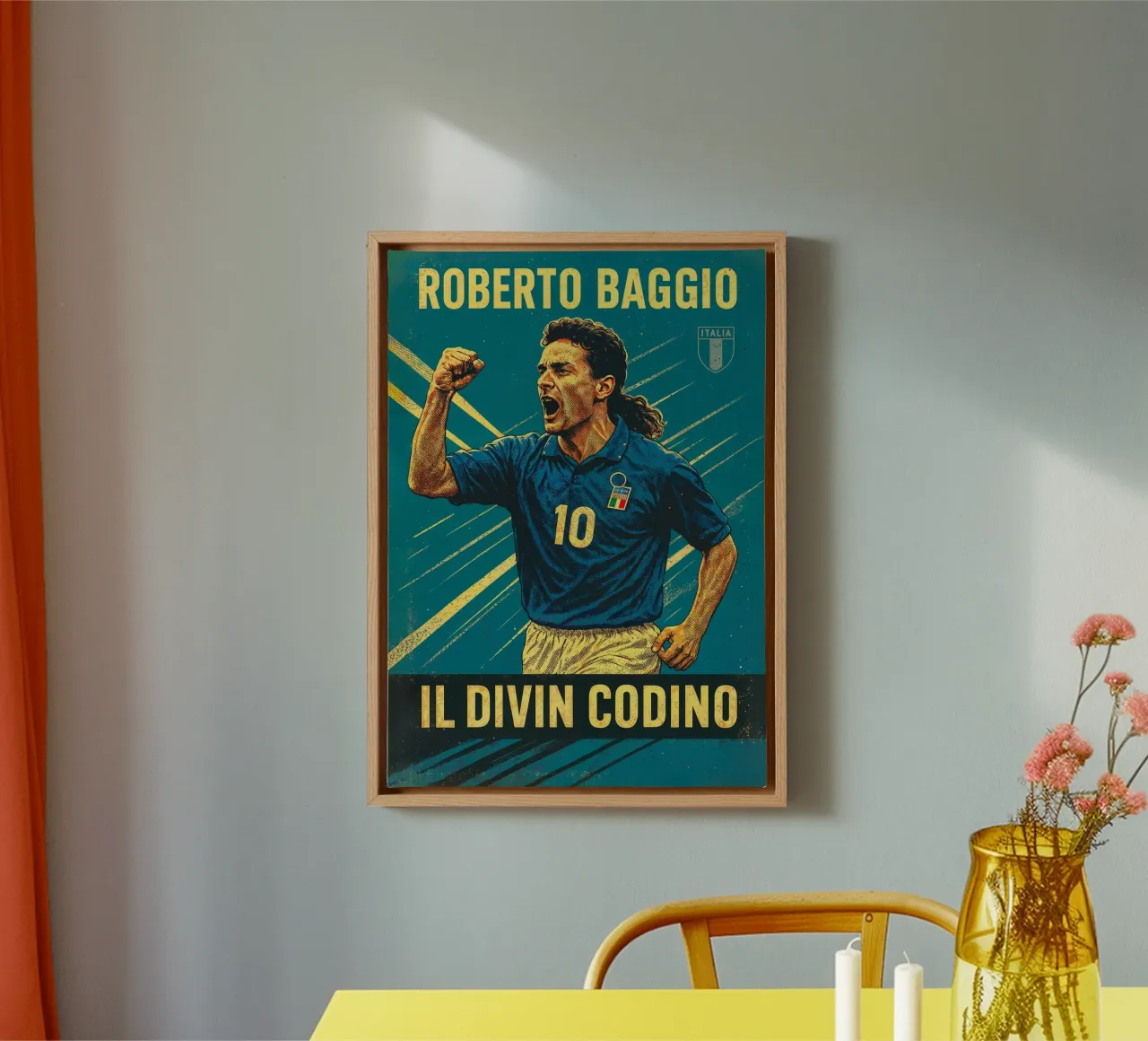 Roberto Baggio tela con Cornice a cassetta da Cyberpunk Canvas
