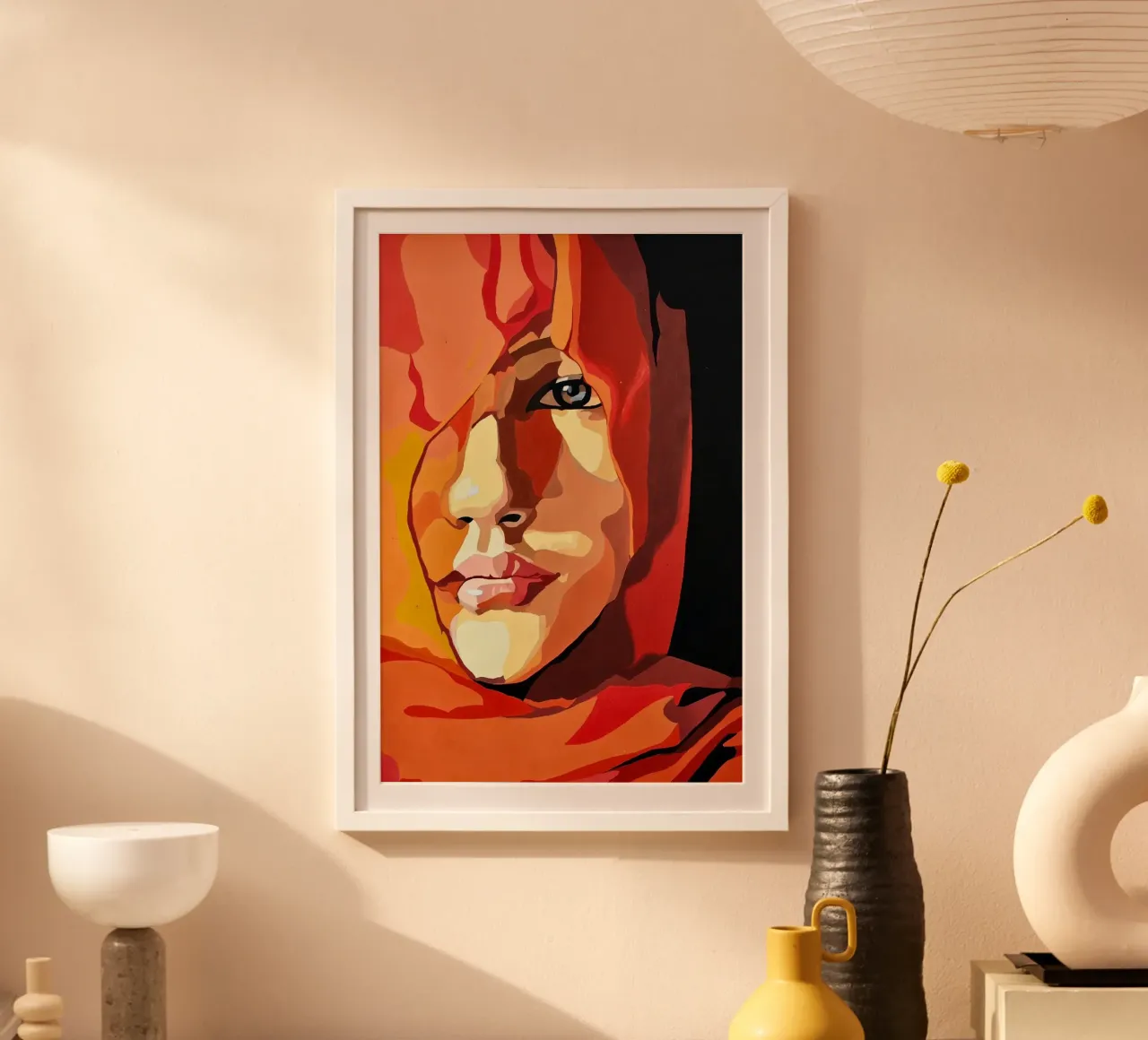 Peeking through the Veil | Poster Colour Art by Anuj Singh poster van colleen