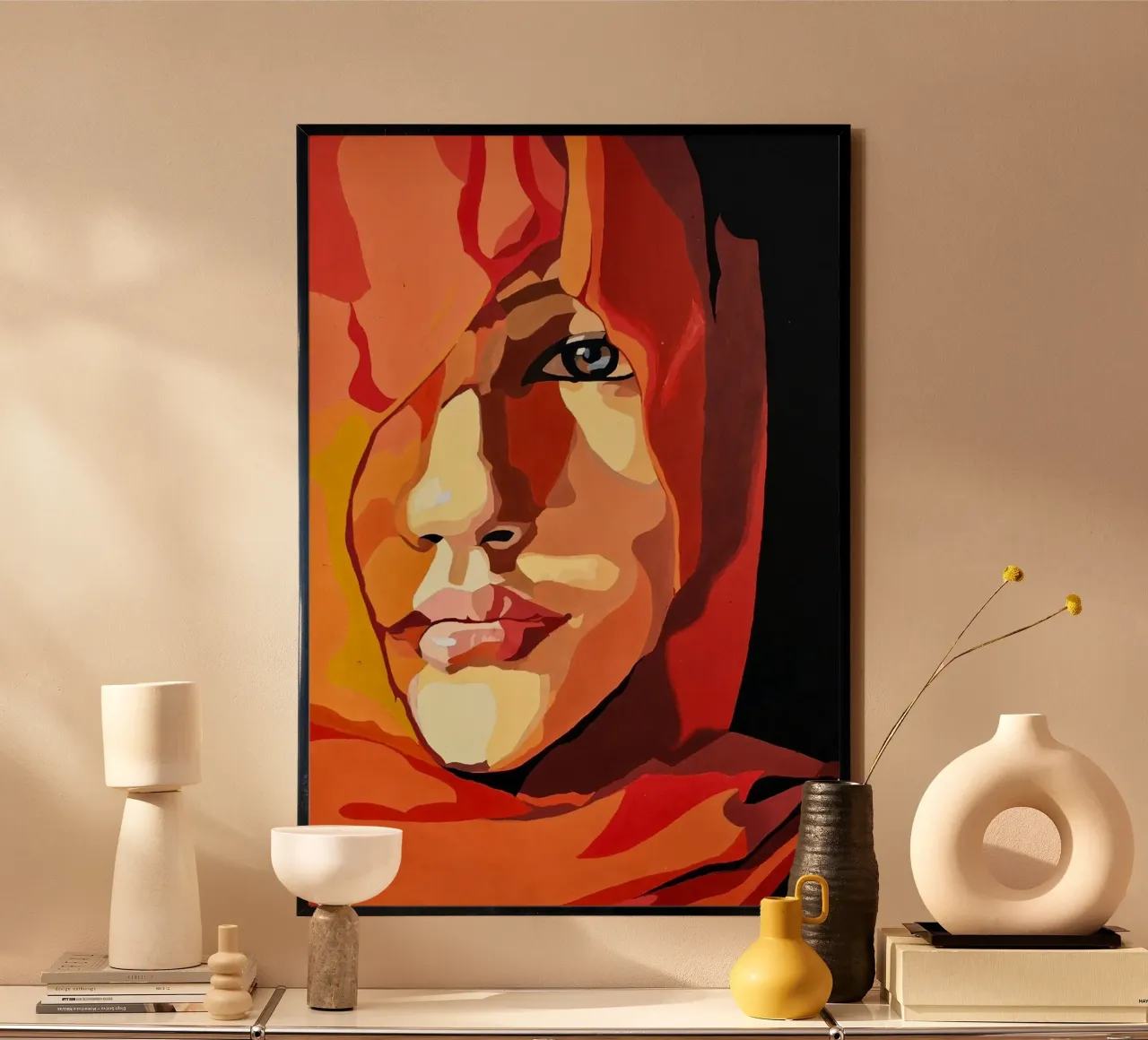 Peeking through the Veil | Poster Colour Art by Anuj Singh poster van colleen