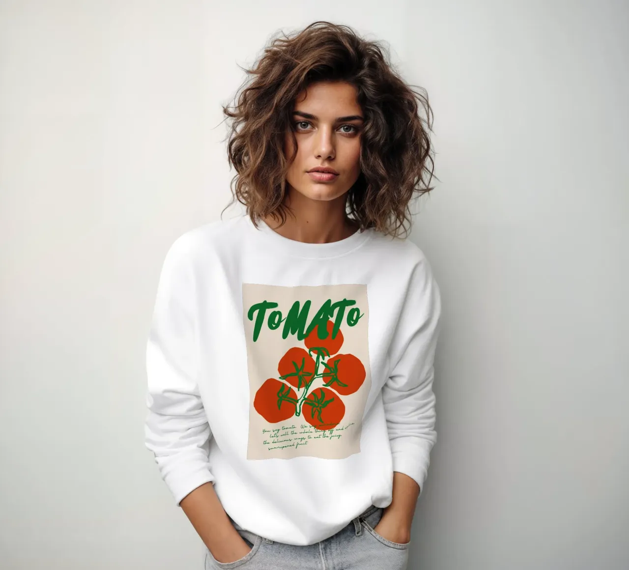 Boho Food 3 Tomato felpa da Boho Print Collection