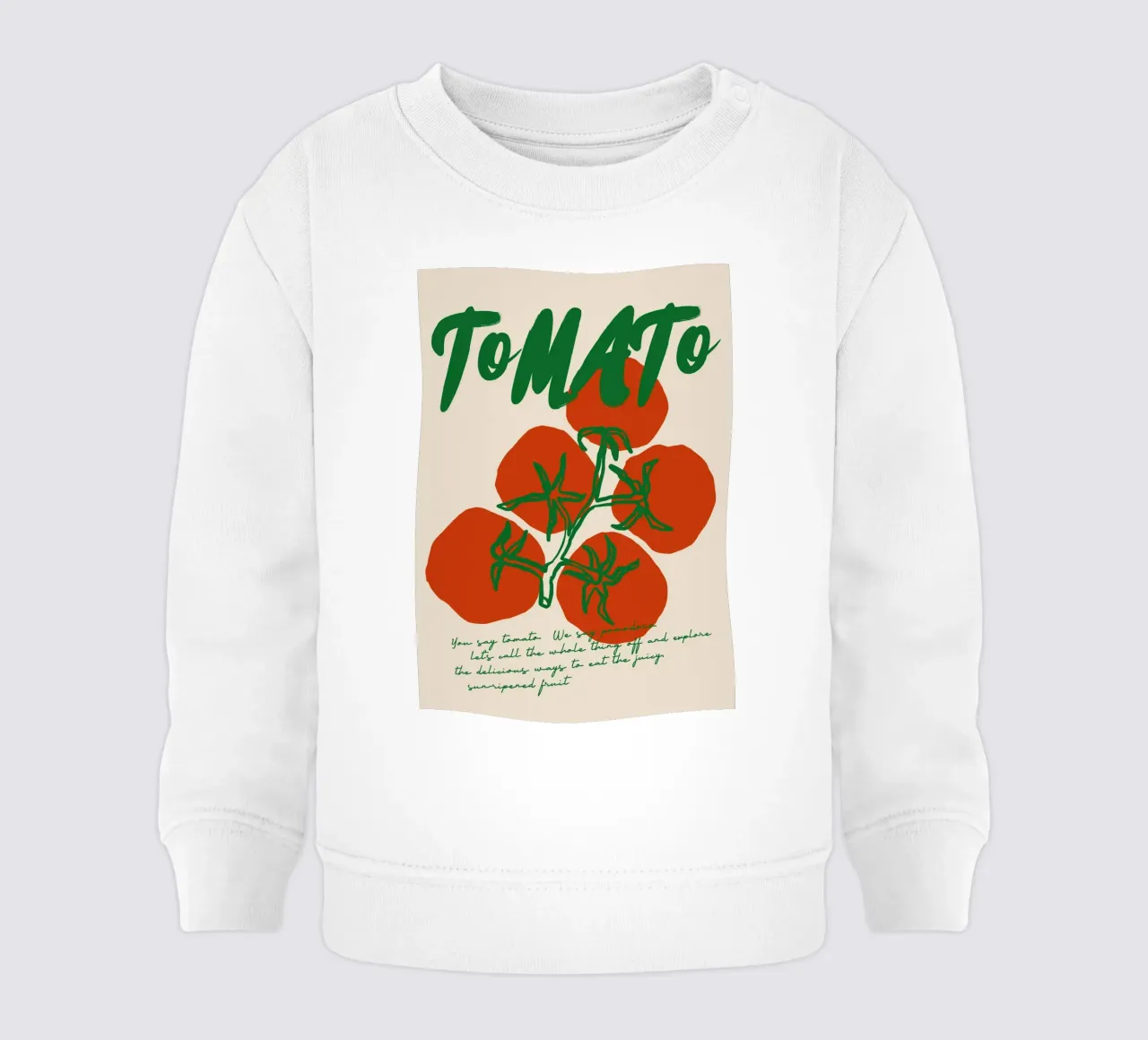 Boho Food 3 Tomato felpa neonato da Boho Print Collection