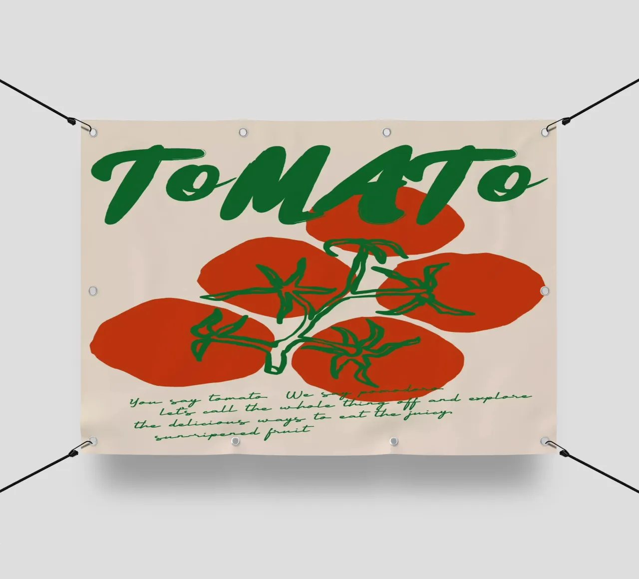 Boho Food 3 Tomato telo in pvc da Boho Print Collection