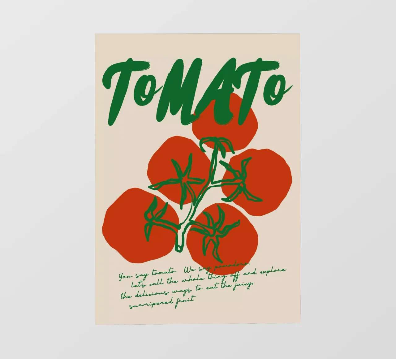 Boho Food 3 Tomato telo in pvc da Boho Print Collection