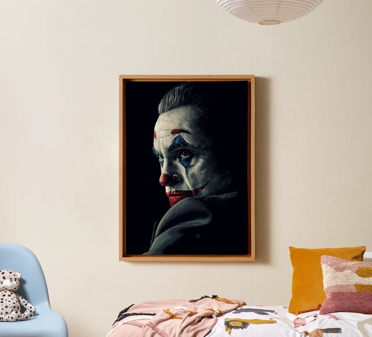 Joker posters & prints canvas with Floater frame by colleen