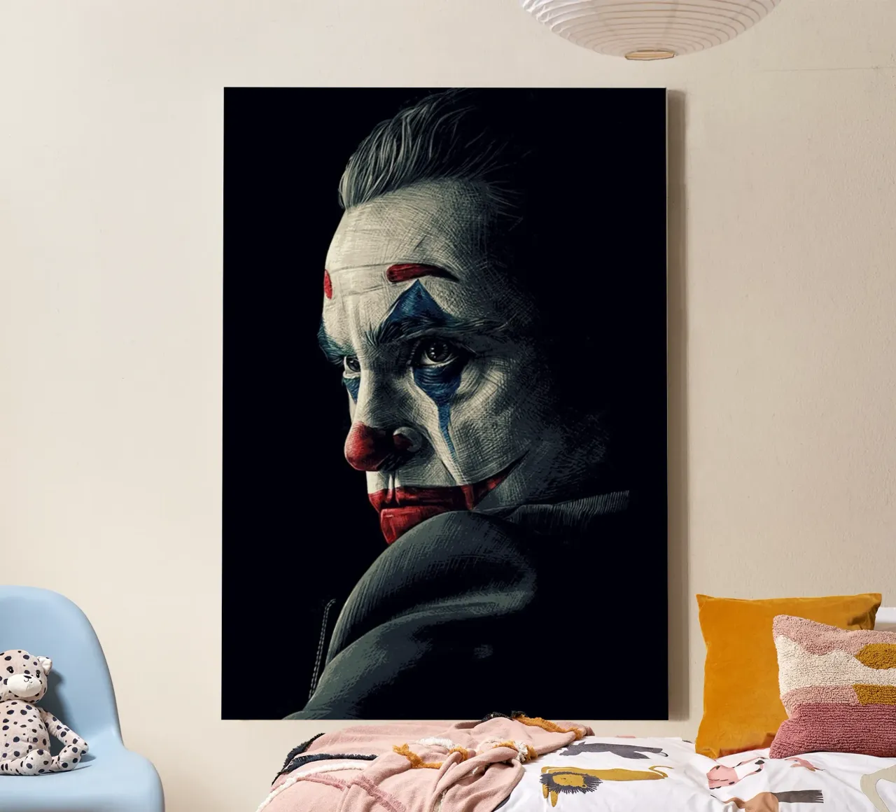 Joker posters & prints canvas with Floater frame by colleen