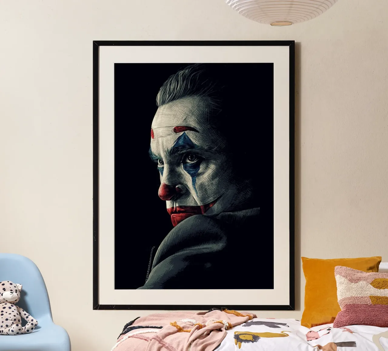 Joker posters & prints poster con telaio in legno da colleen