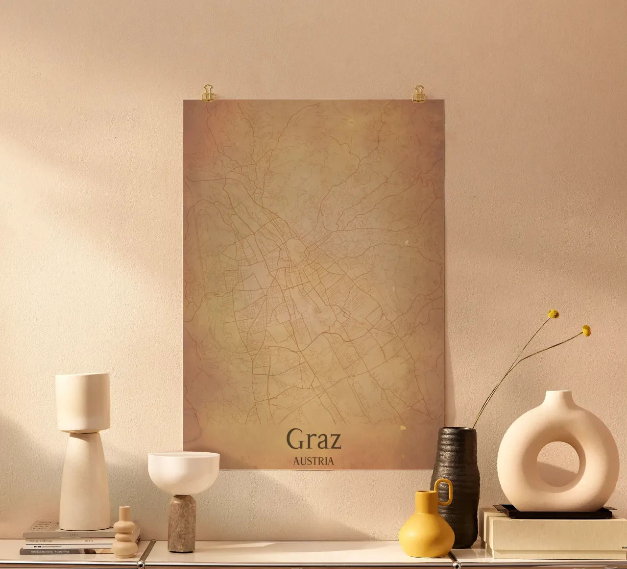 Graz AUSTRIA poster con telaio in legno da WorldPrint