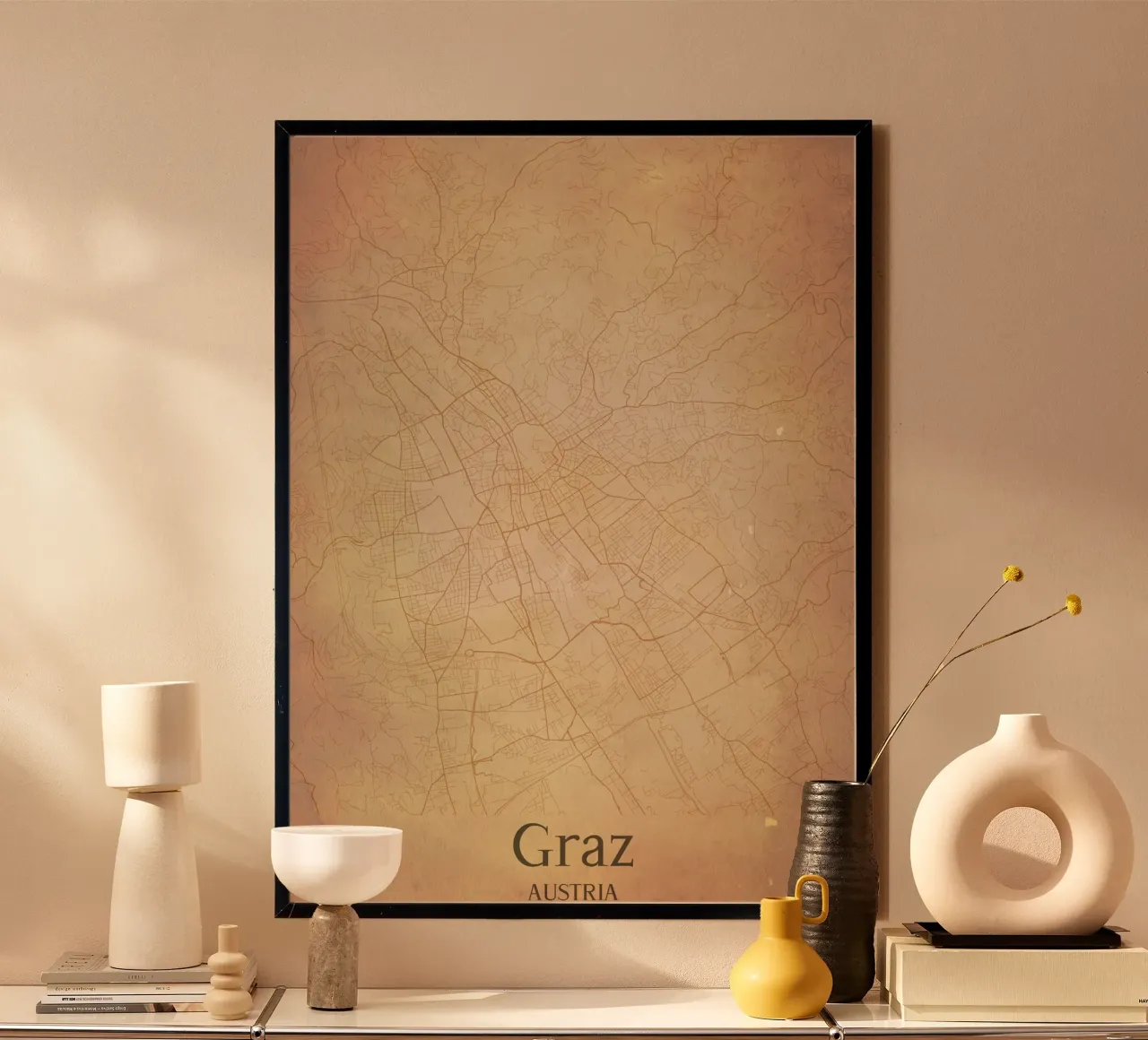 Graz AUSTRIA poster con telaio in legno da WorldPrint