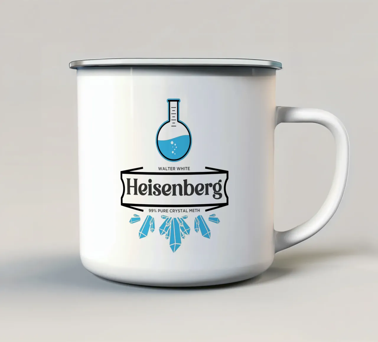 Laboratorio Heisenberg tazza in smalto da shiners