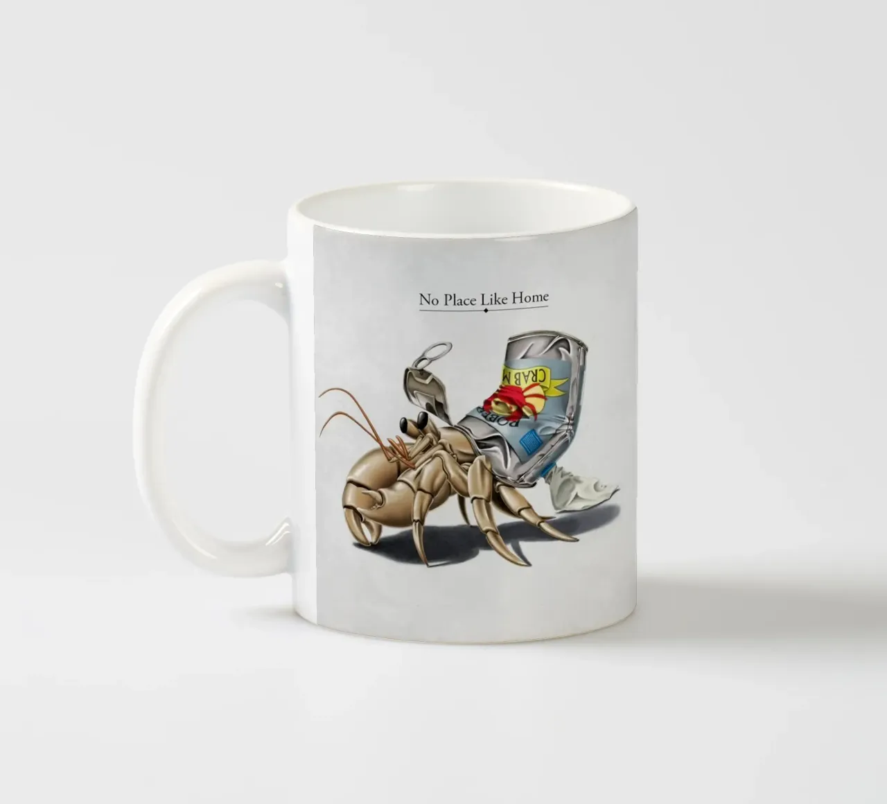 No place like home (Titled) tazza in ceramica da Rob Art | Illustration