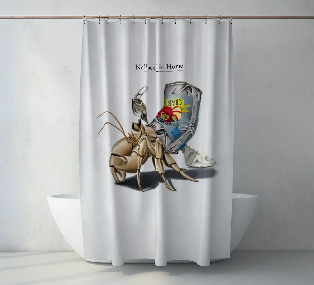 No place like home (Titled) tenda da doccia da Rob Art | Illustration