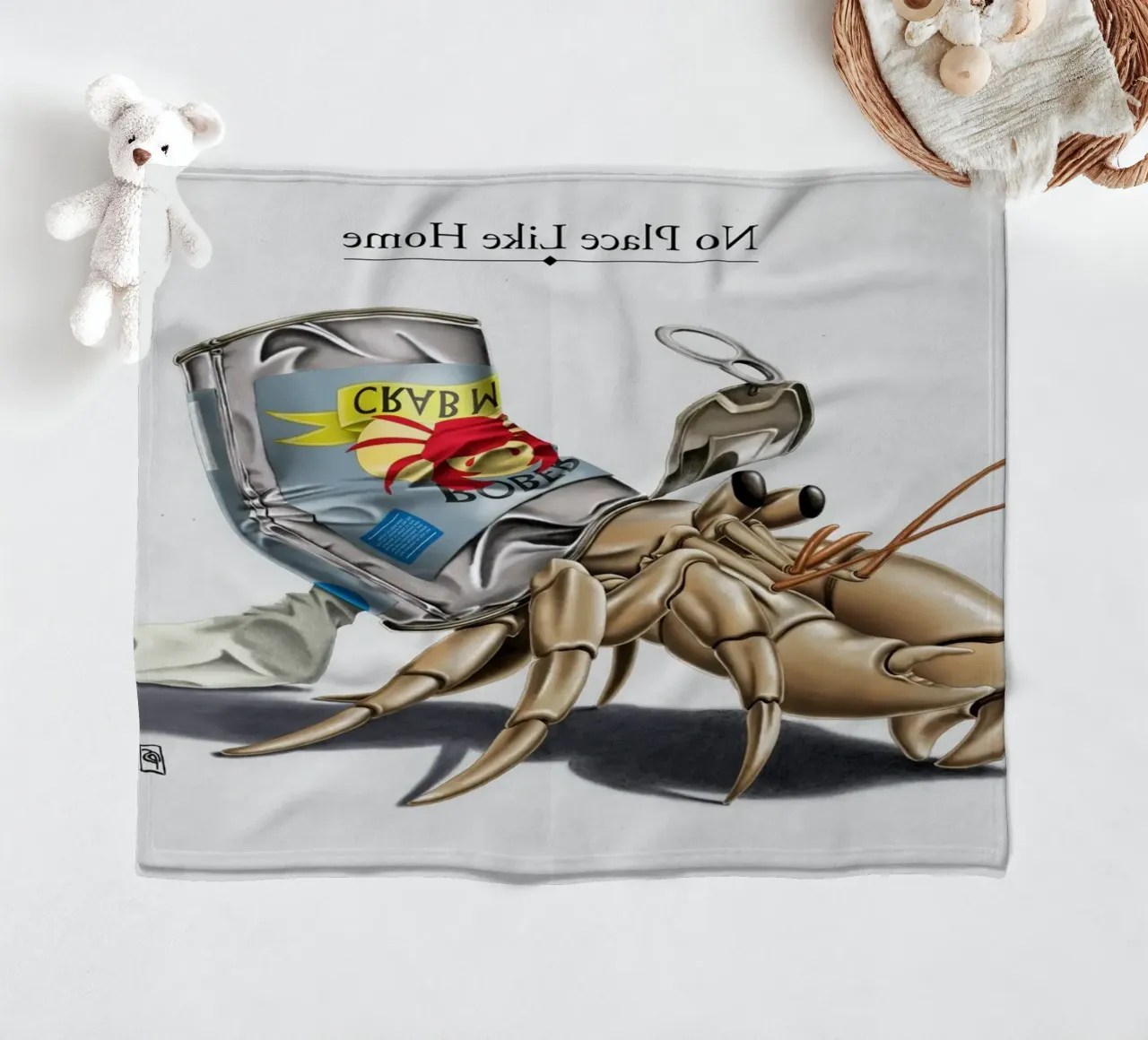 No place like home (Titled) coperta in pile da Rob Art | Illustration