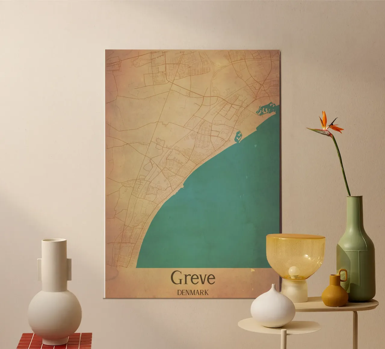 Greve DENMARK poster con telaio in plastica da WorldPrint