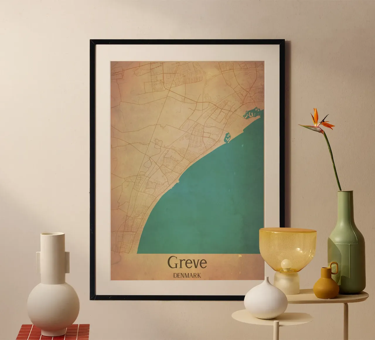 Greve DENMARK poster con telaio in plastica da WorldPrint