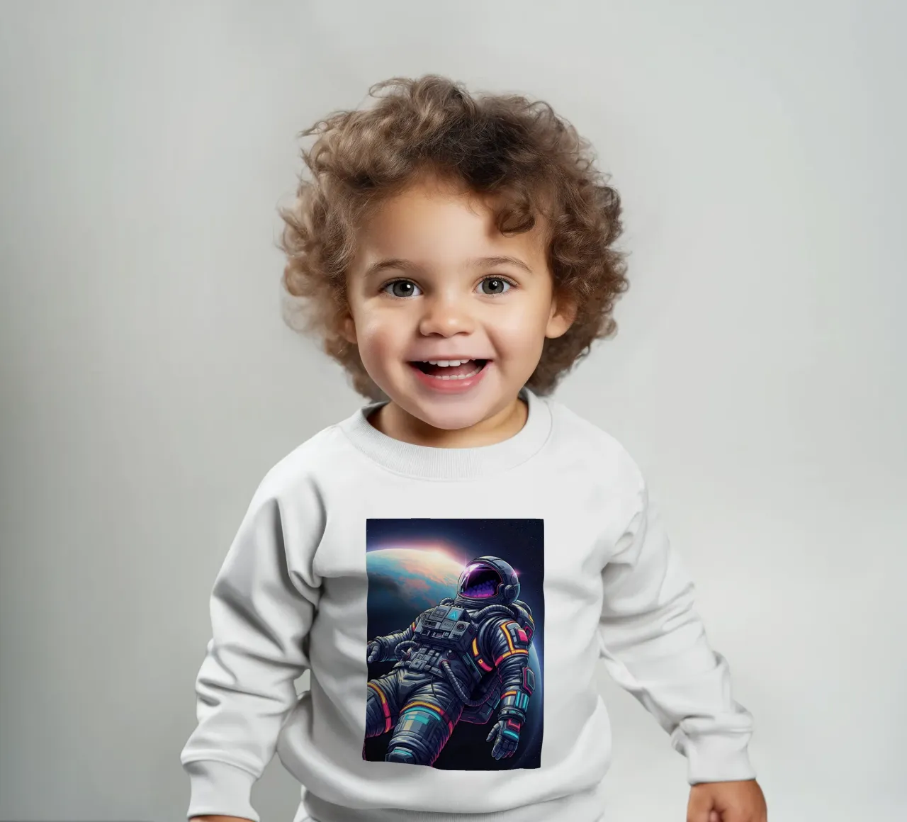 Astronauta che fluttua nello spazio felpa neonato da Lembayung art