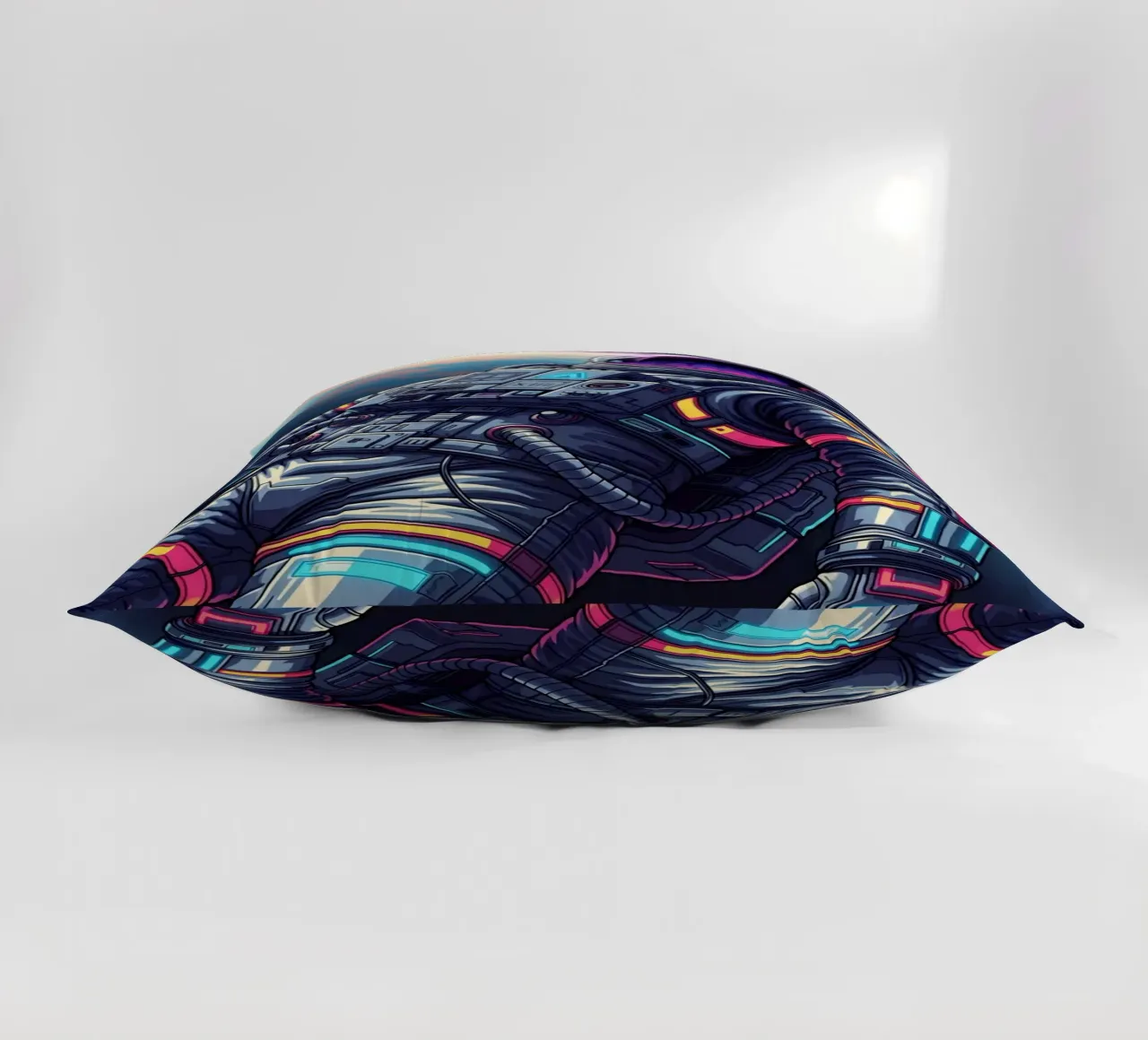 Astronaut floating in space decorative cushion by Lembayung art