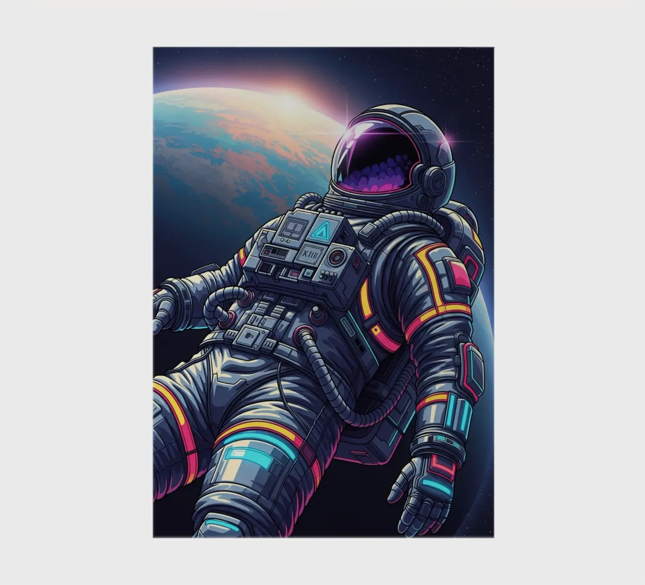 Astronaut floating in space notebook by Lembayung art