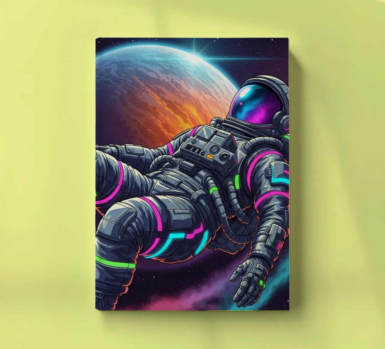 Floating in space notebook by Lembayung art