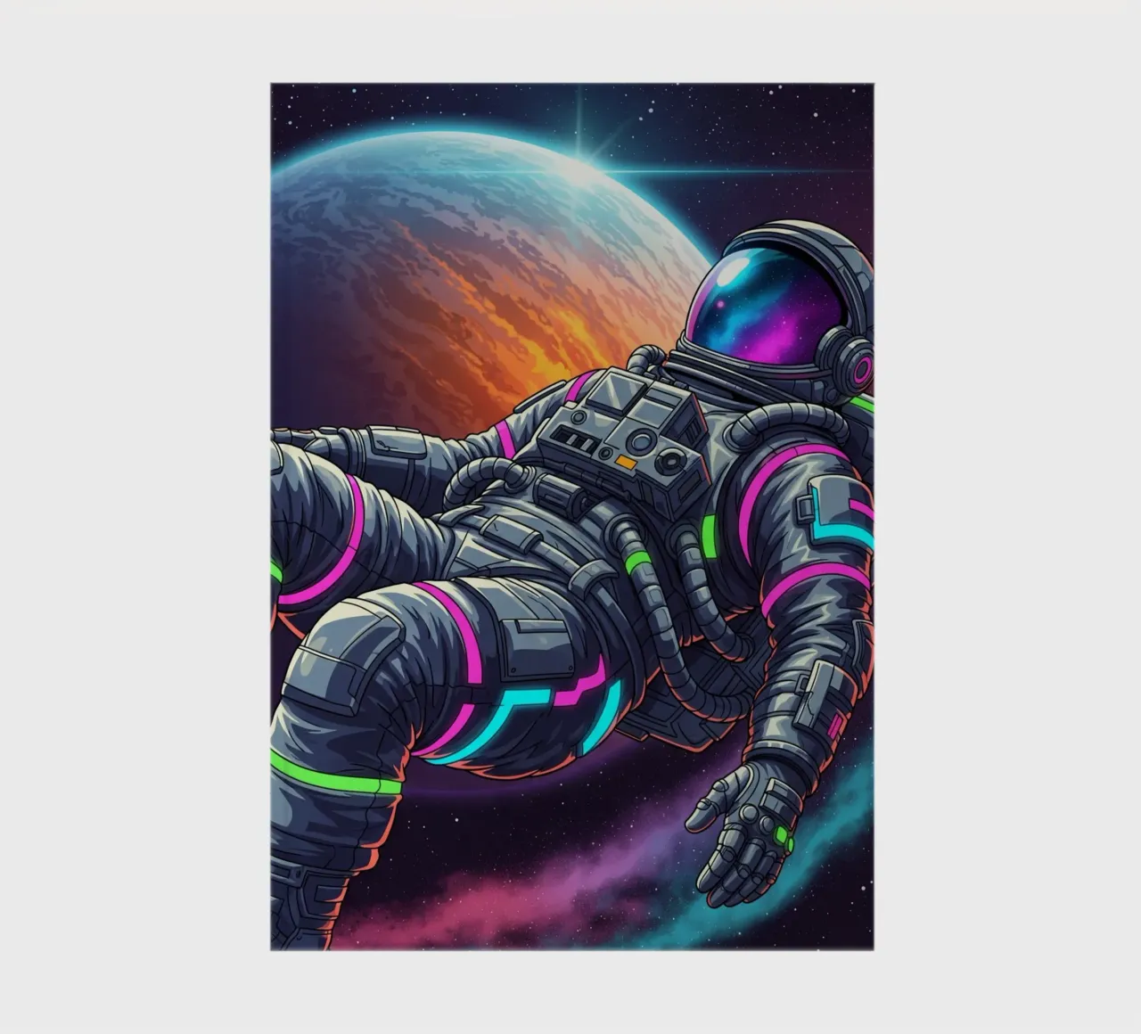 Floating in space notebook by Lembayung art