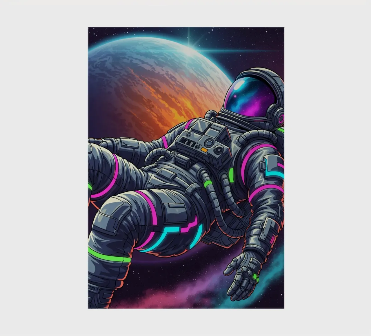 Floating in space notebook by Lembayung art