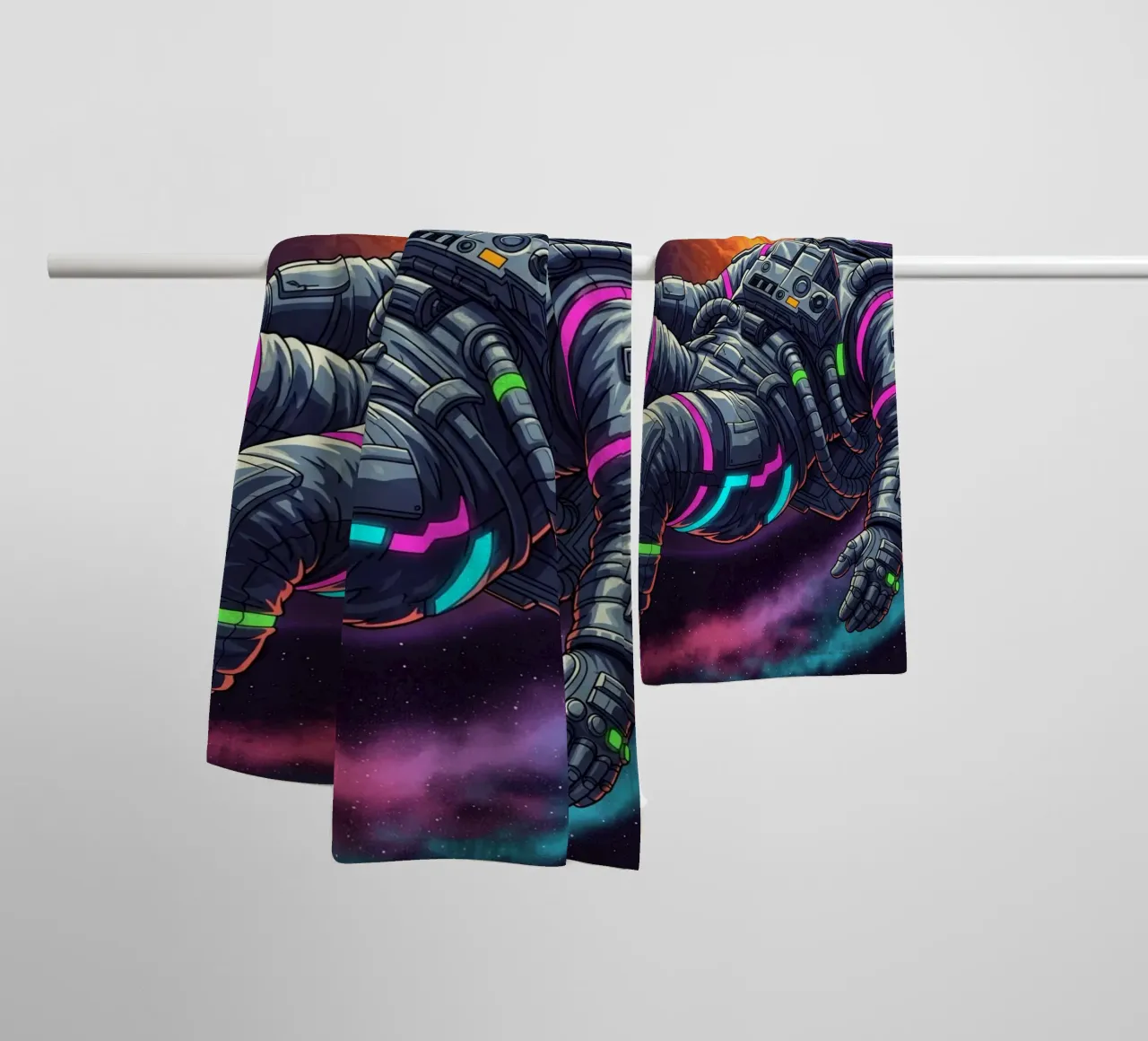 Floating in space towel by Lembayung art