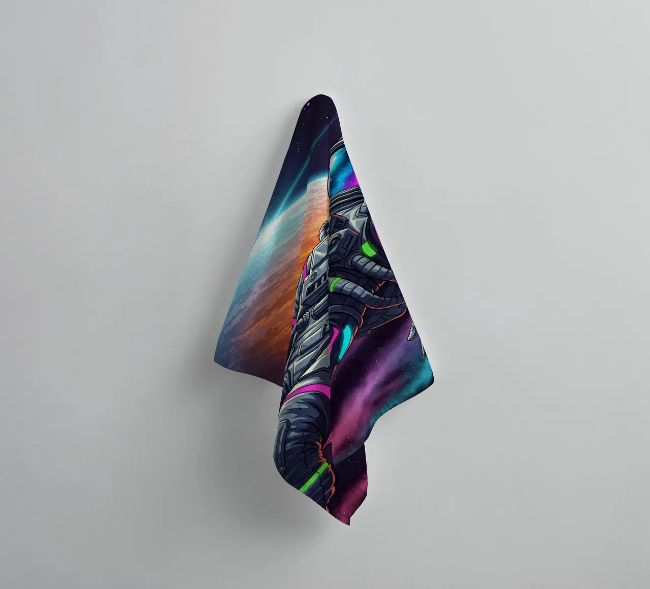 Floating in space towel by Lembayung art