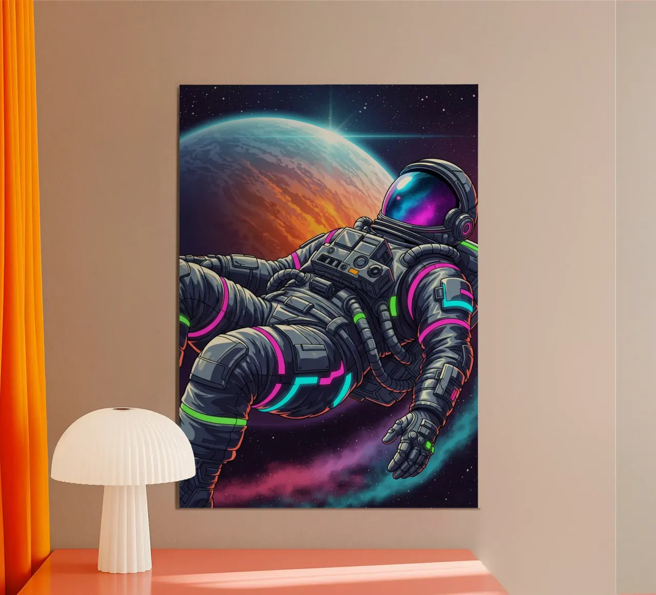 Galleggiare nello spazio poster con telaio in alluminio da Lembayung art