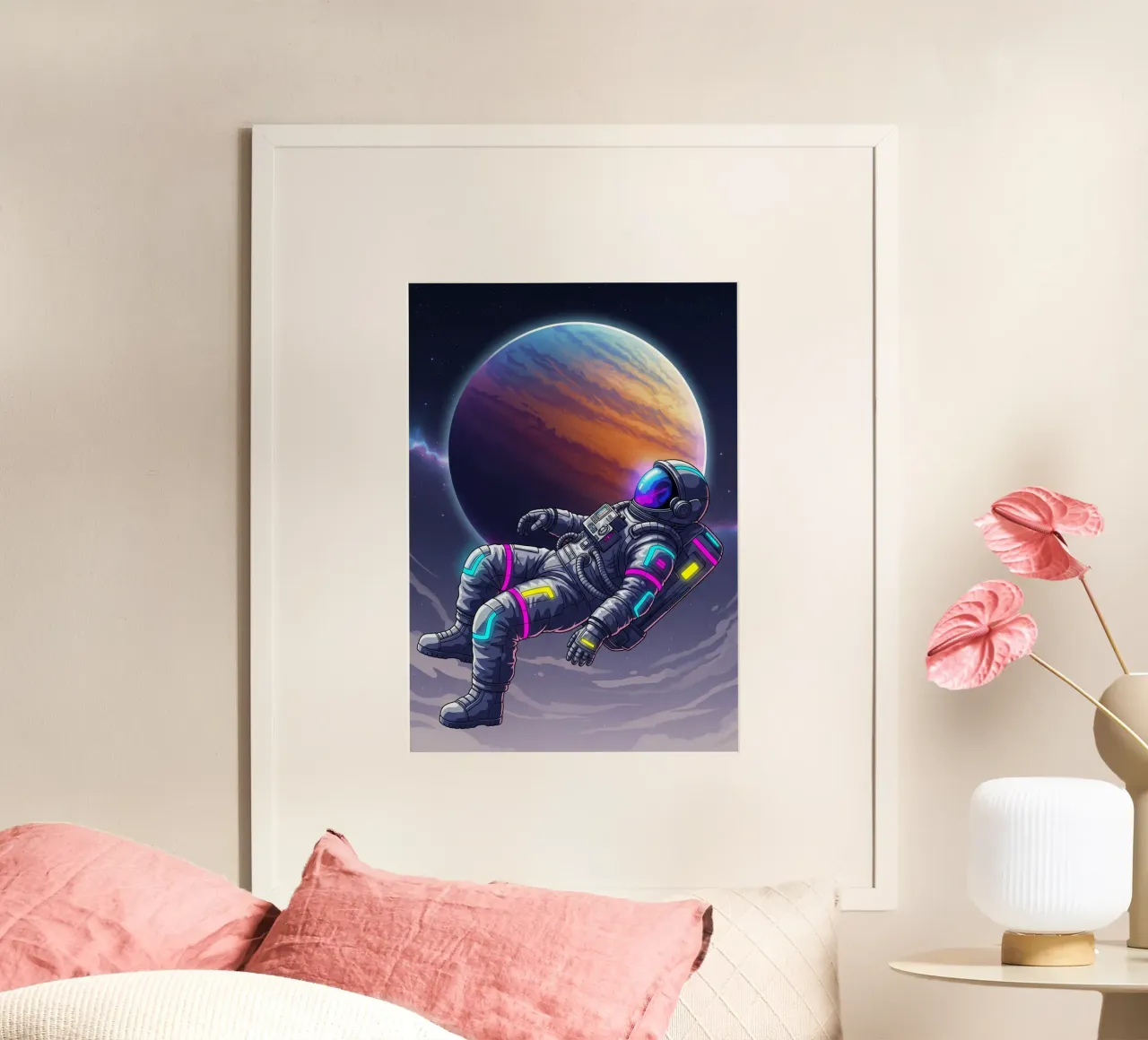 Gli astronauti si rilassano poster da Lembayung art