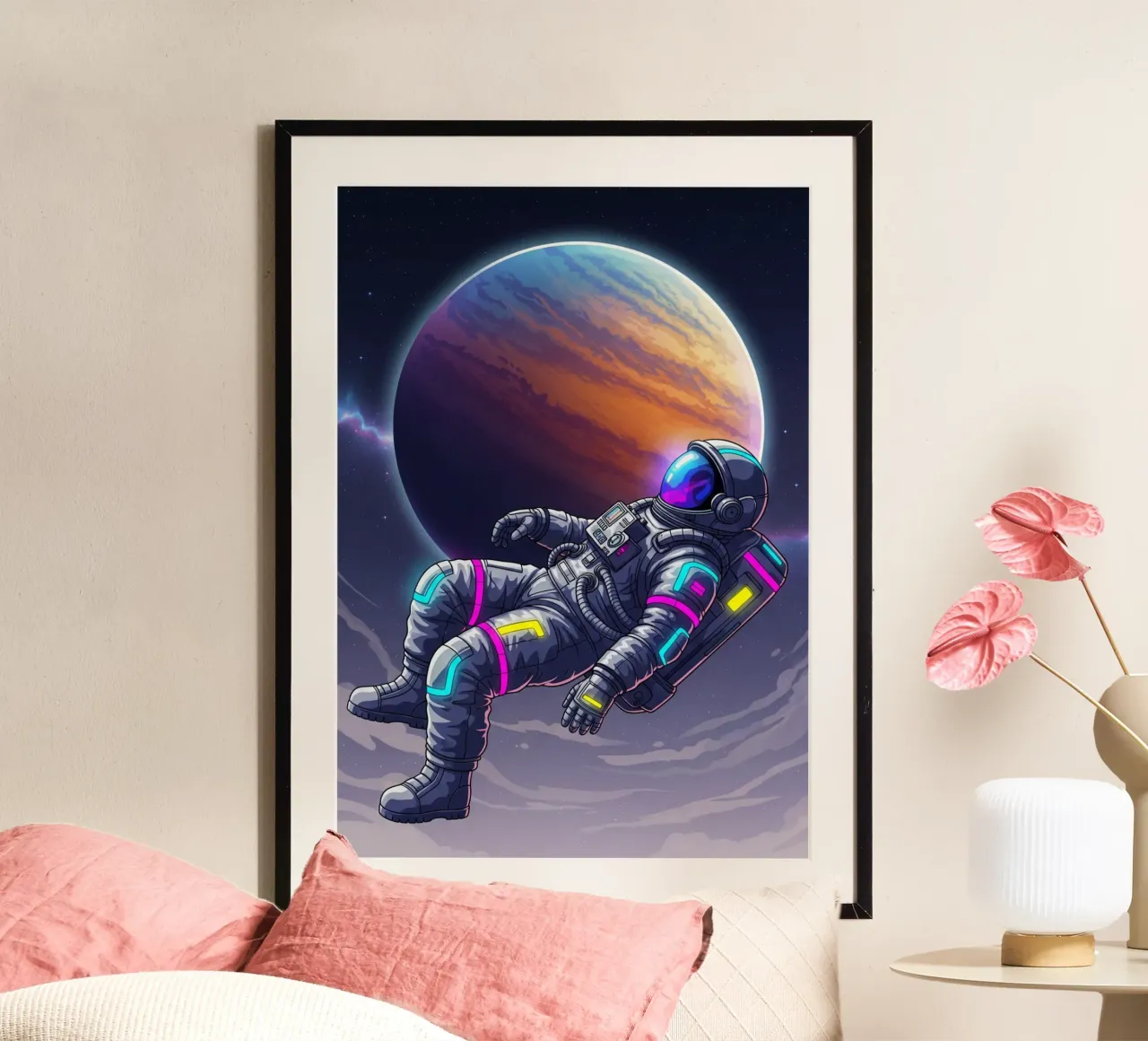 Gli astronauti si rilassano poster da Lembayung art