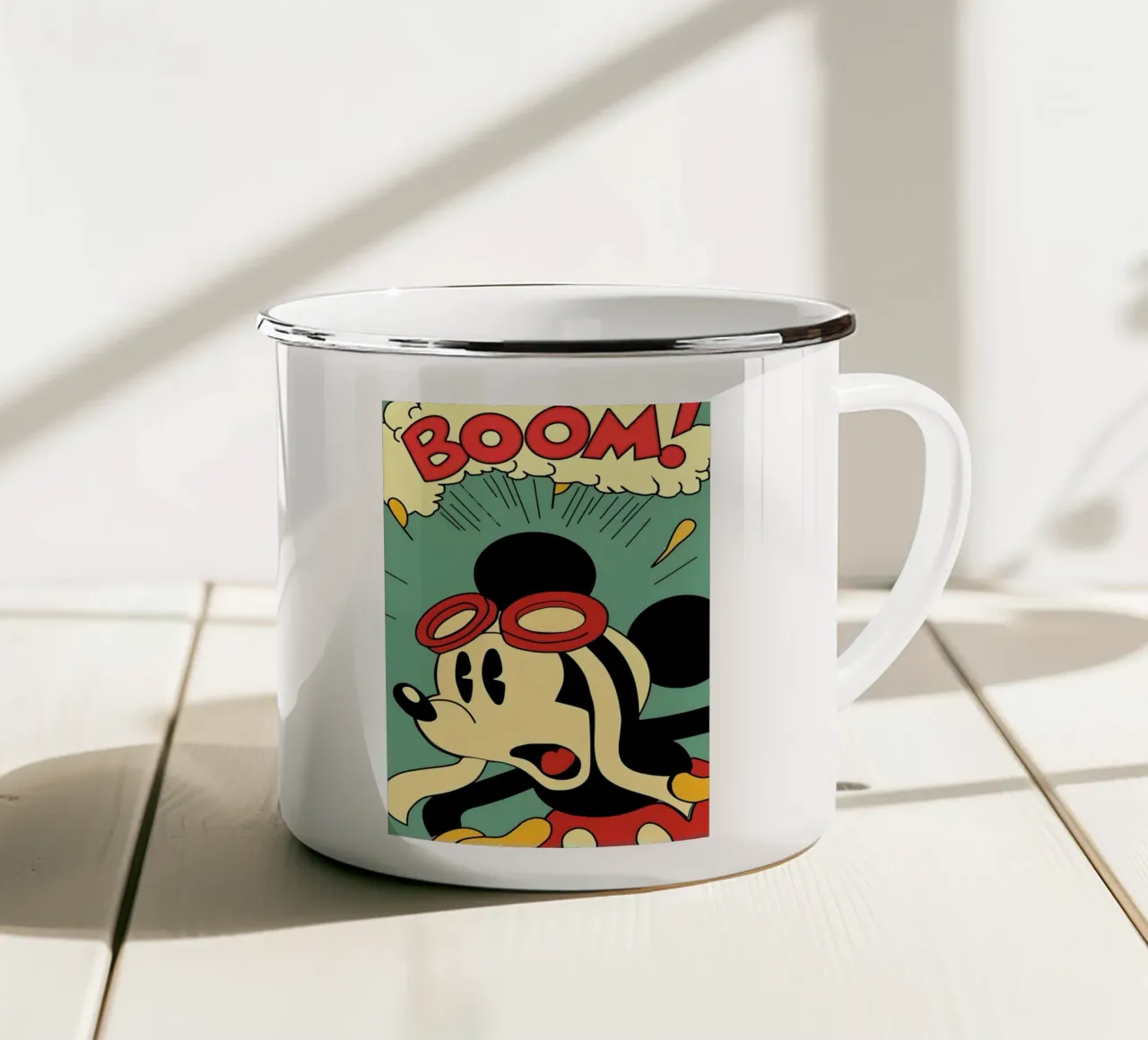 BOOM tazza in smalto da Type & Tape