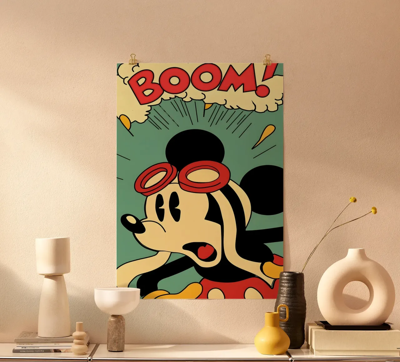 BOOM poster con telaio in plastica da Type & Tape