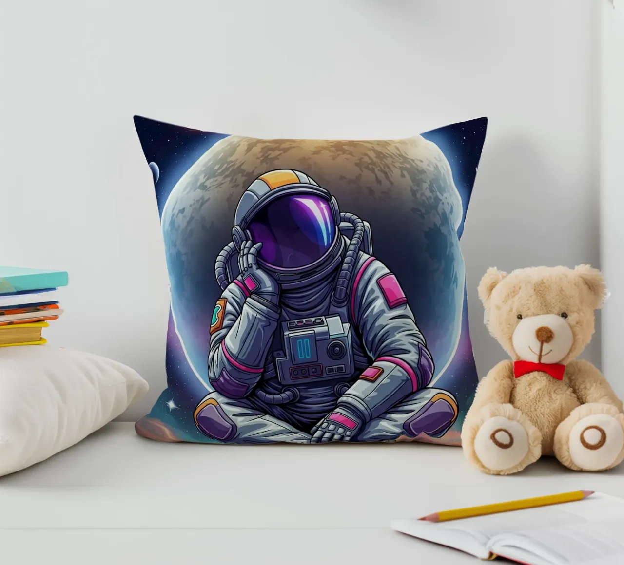 l'astronauta sogna ad occhi aperti cuscino da Lembayung art
