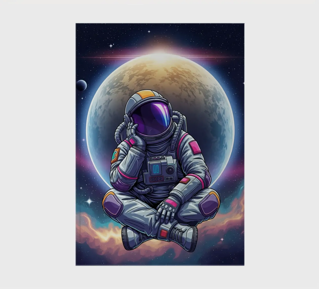 astronaut is daydreaming notebook by Lembayung art