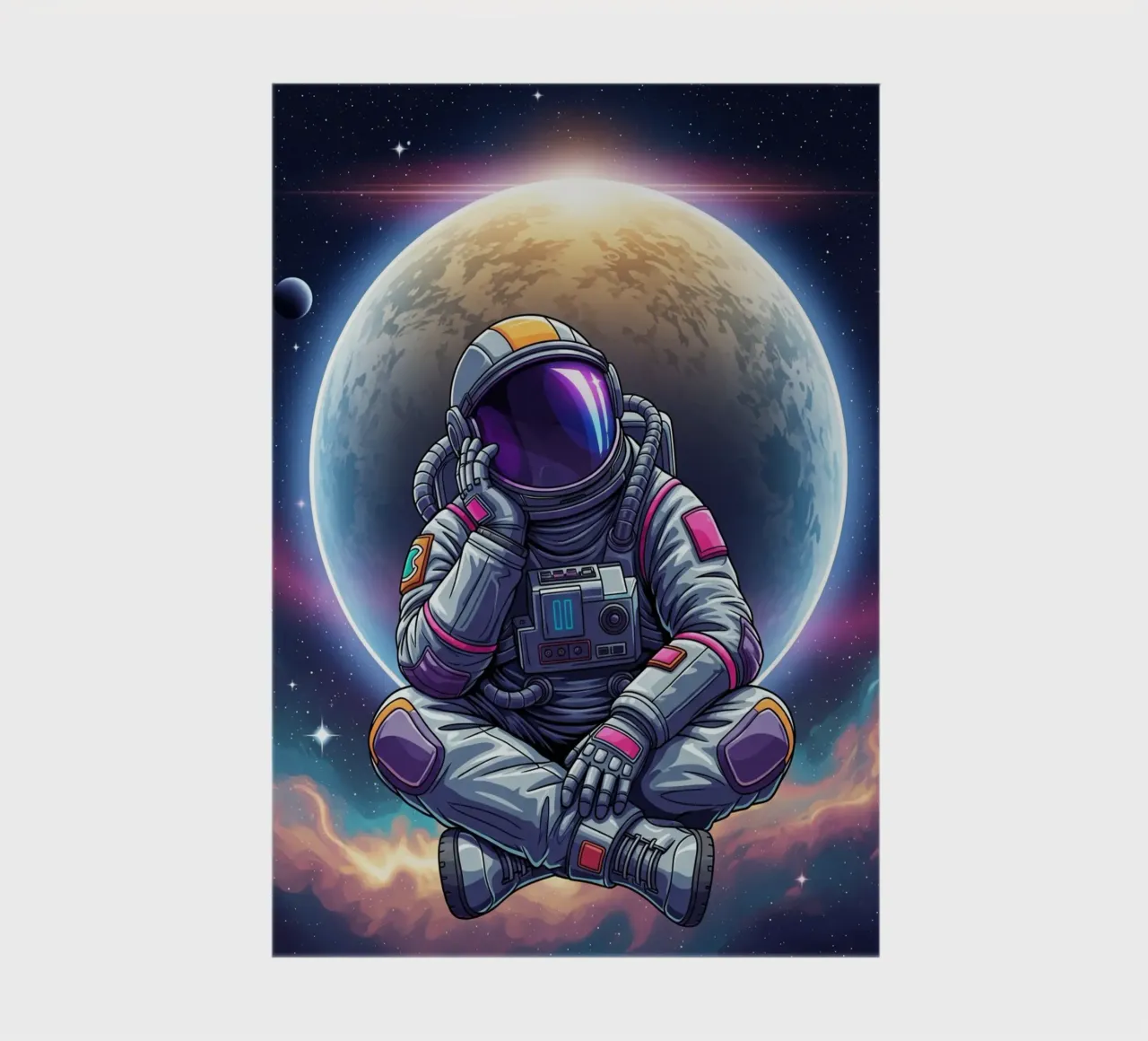 astronaut is daydreaming notebook by Lembayung art