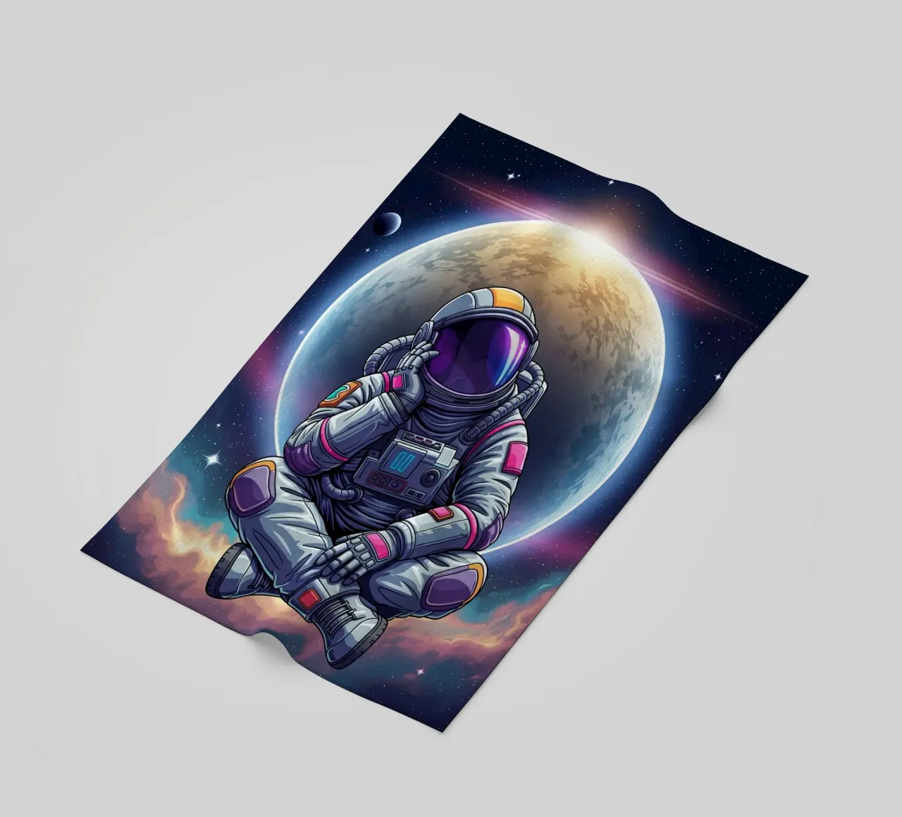 l'astronauta sogna ad occhi aperti telo mare da Lembayung art