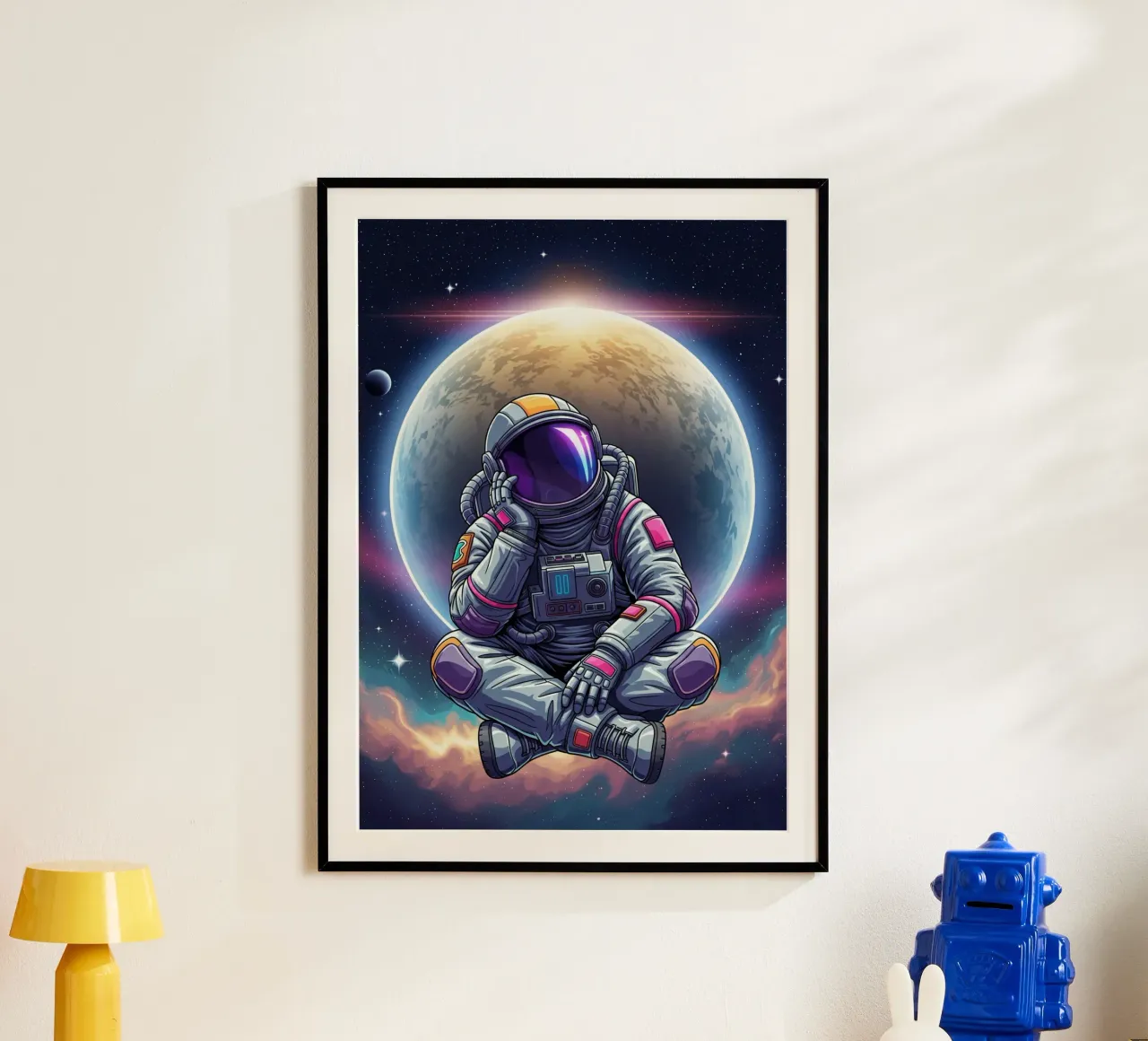l'astronauta sogna ad occhi aperti poster con telaio in alluminio da Lembayung art