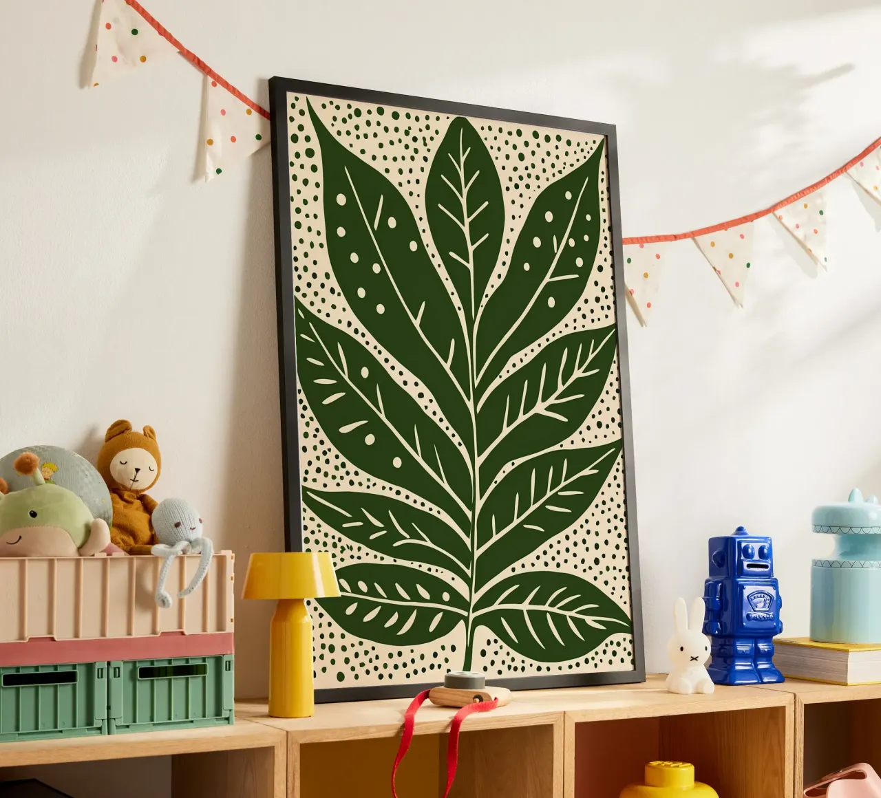 Foglia grande verde e pois poster da Jose