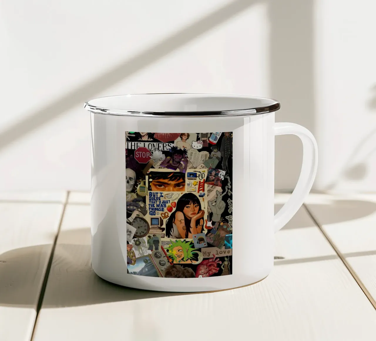 aesthetic artwork tazza in smalto da Type & Tape