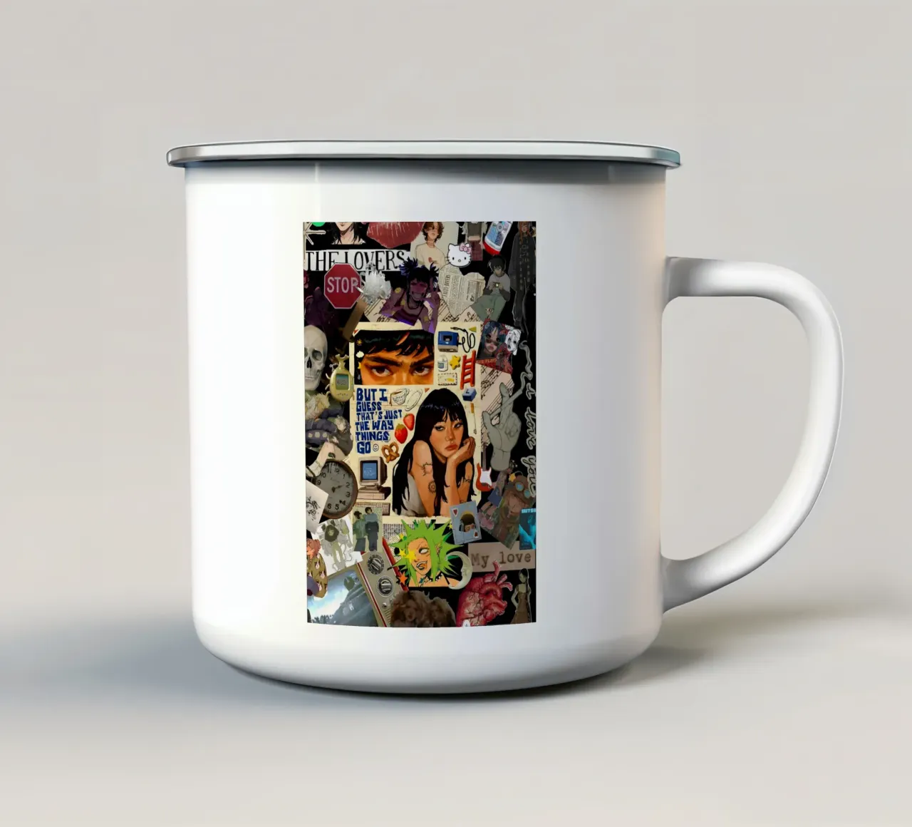 aesthetic artwork tazza in smalto da Type & Tape