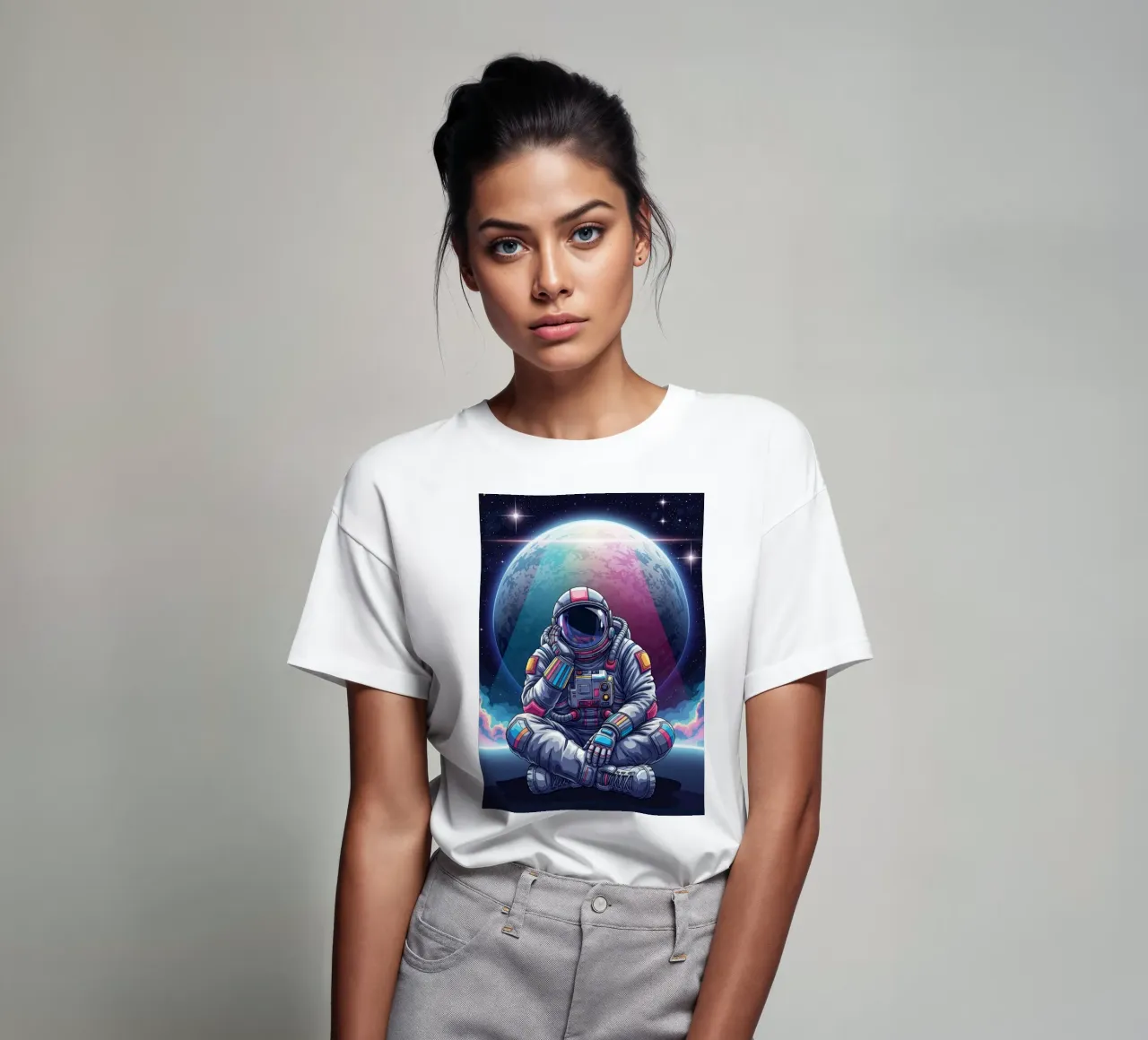 L'atronauta sta sognando ad occhi aperti t-shirt da Lembayung art