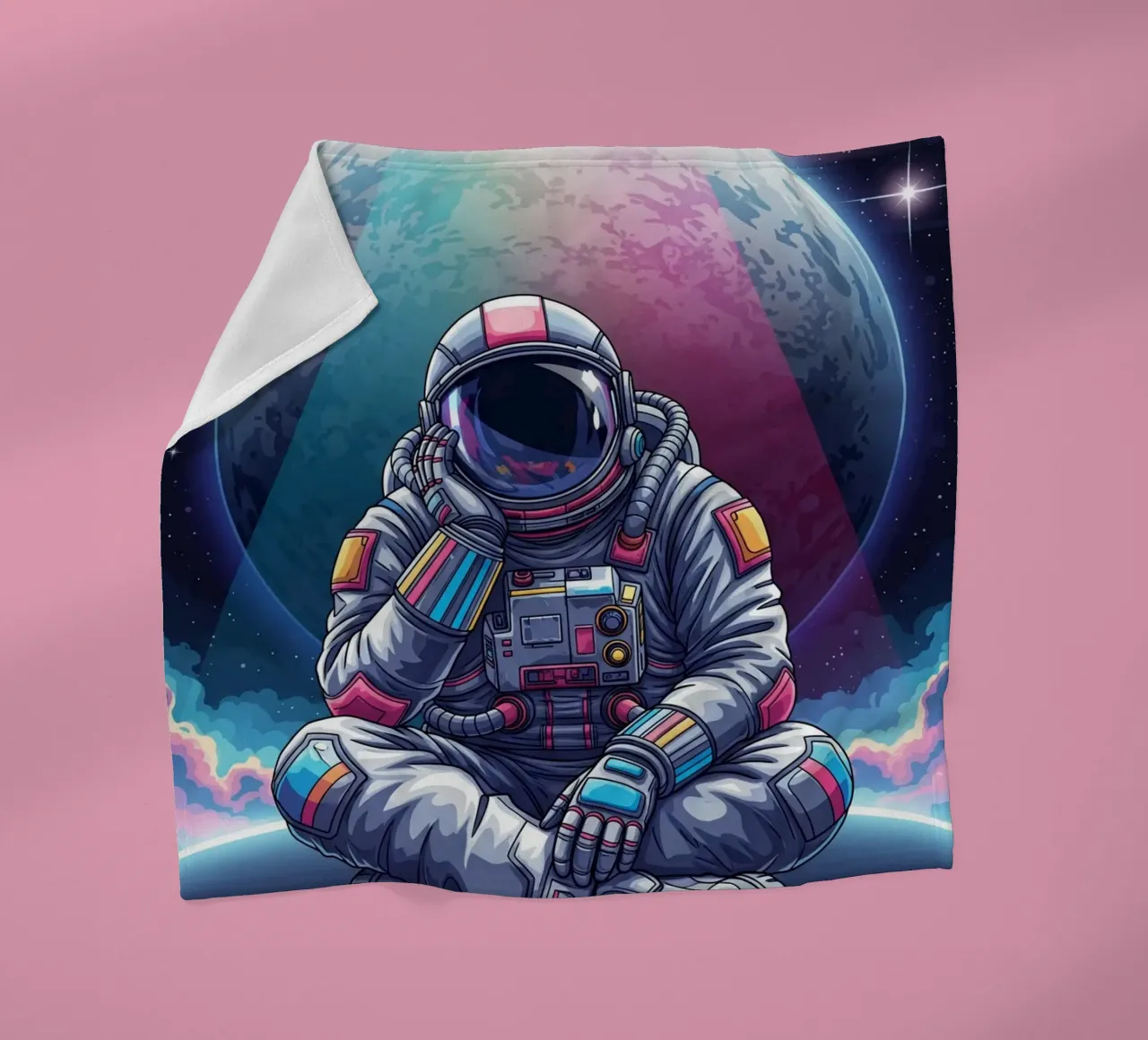 L'atronauta sta sognando ad occhi aperti coperta in pile da Lembayung art