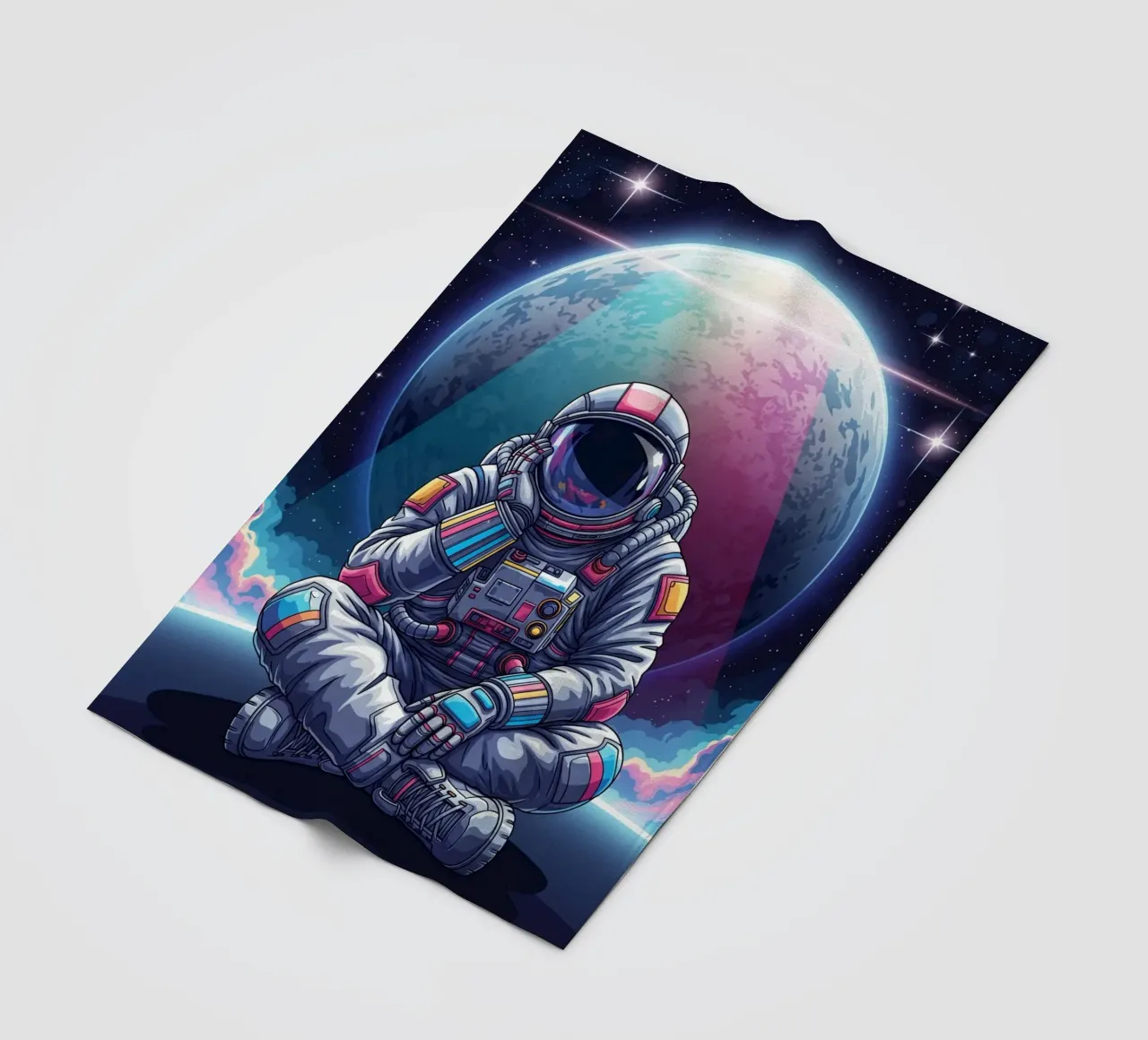 L'atronauta sta sognando ad occhi aperti coperta in pile da Lembayung art