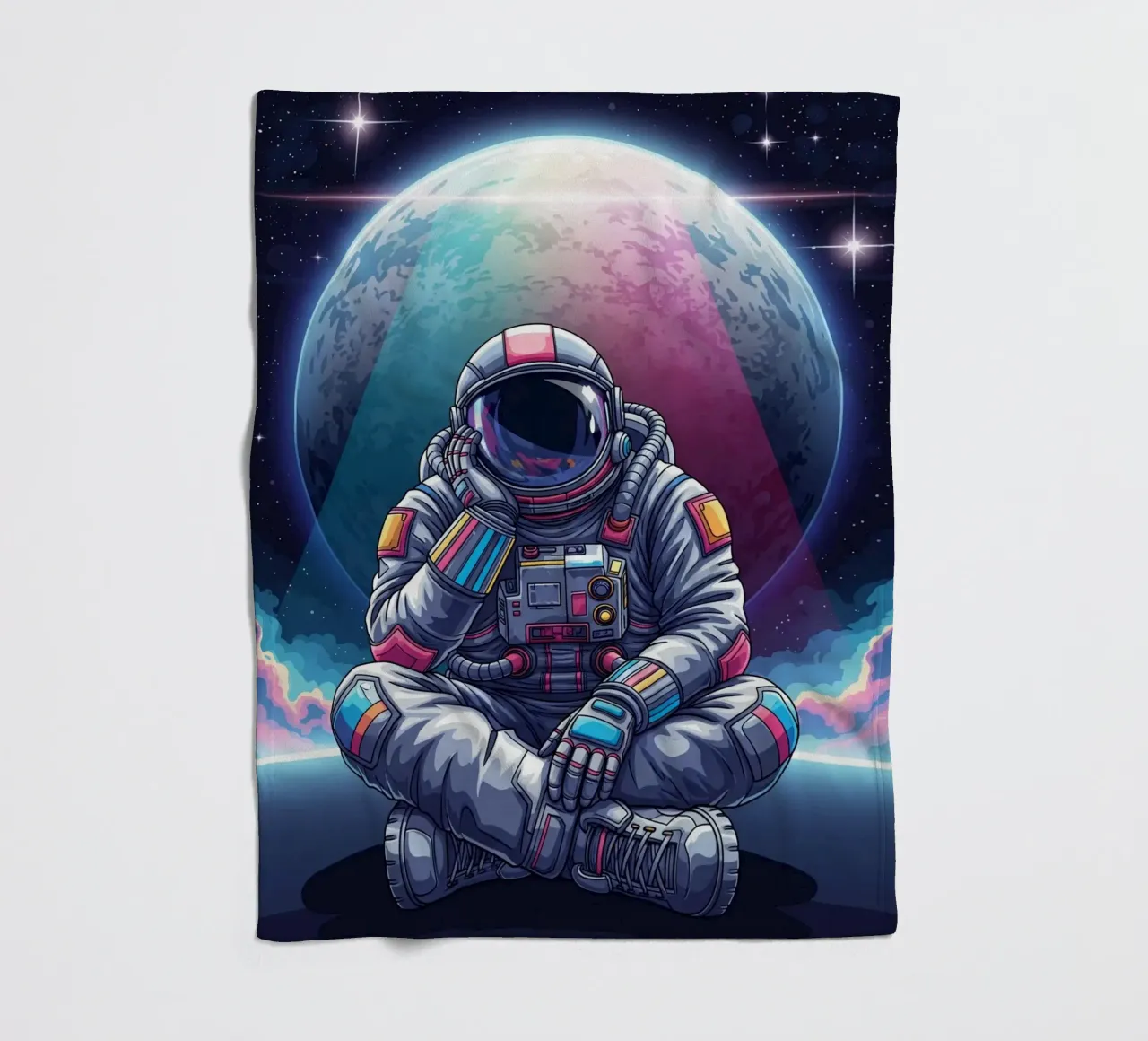 L'atronauta sta sognando ad occhi aperti coperta in pile da Lembayung art