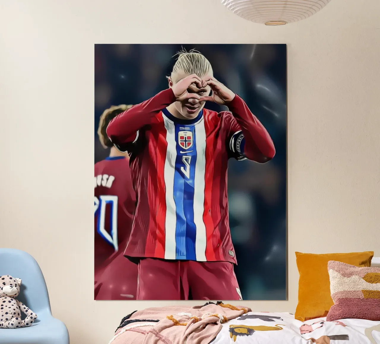 Erling Haaland Arte digitale poster con telaio in alluminio da ArdanART
