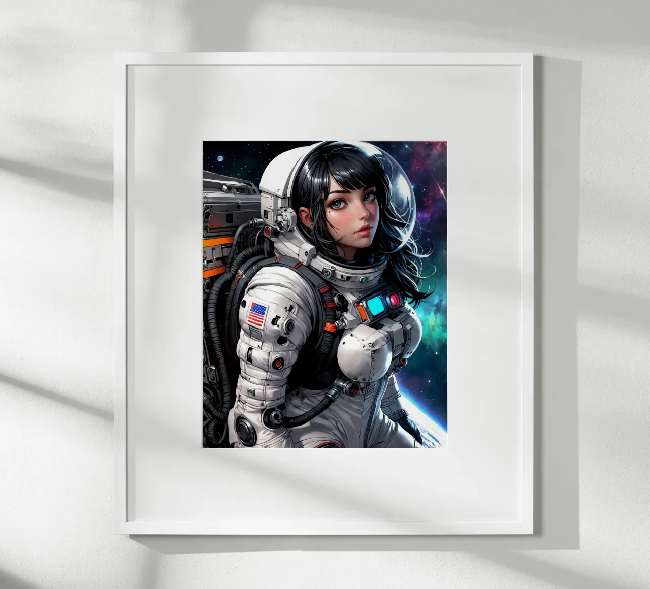Carino Anime ragazza astronauta poster da Voxel Visionaries